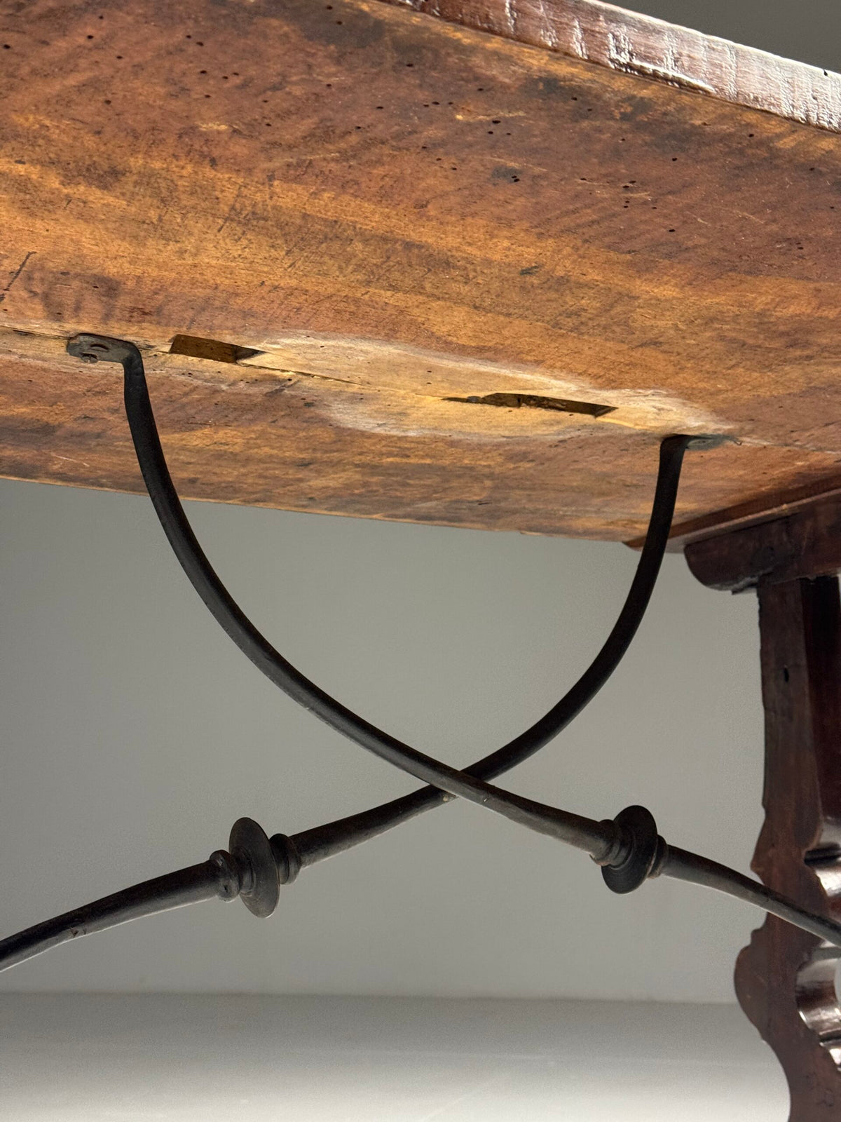 Spanish Solid Walnut Table, 18th Century, photo 12