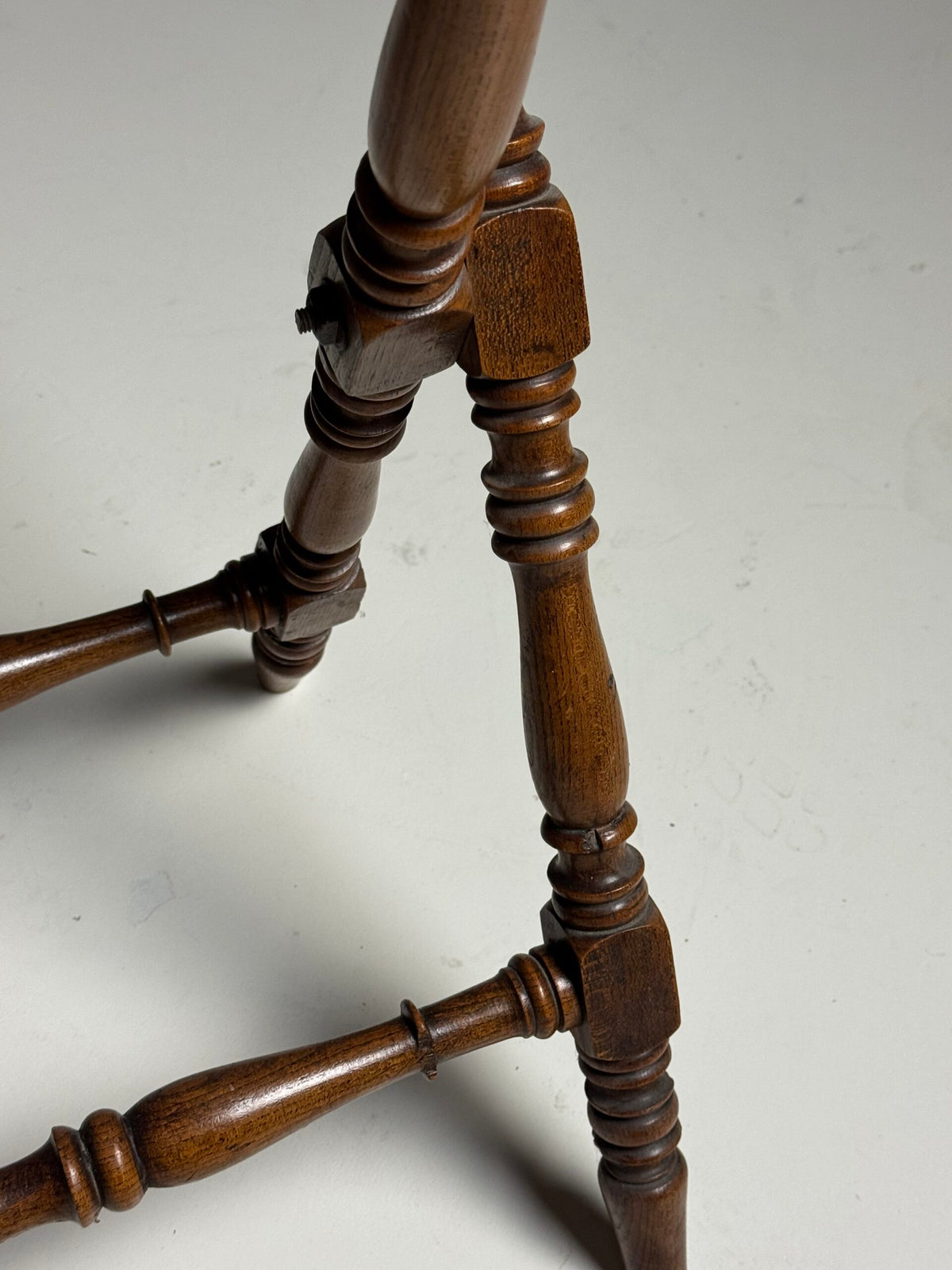 Solid Oak Etagere Tray Table, Early 20th Century, photo 12