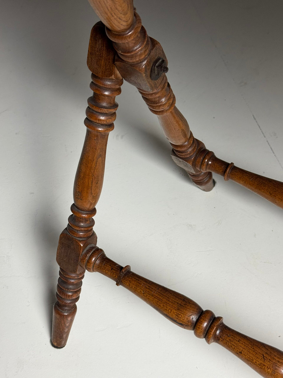 Solid Oak Etagere Tray Table, Early 20th Century, photo 11