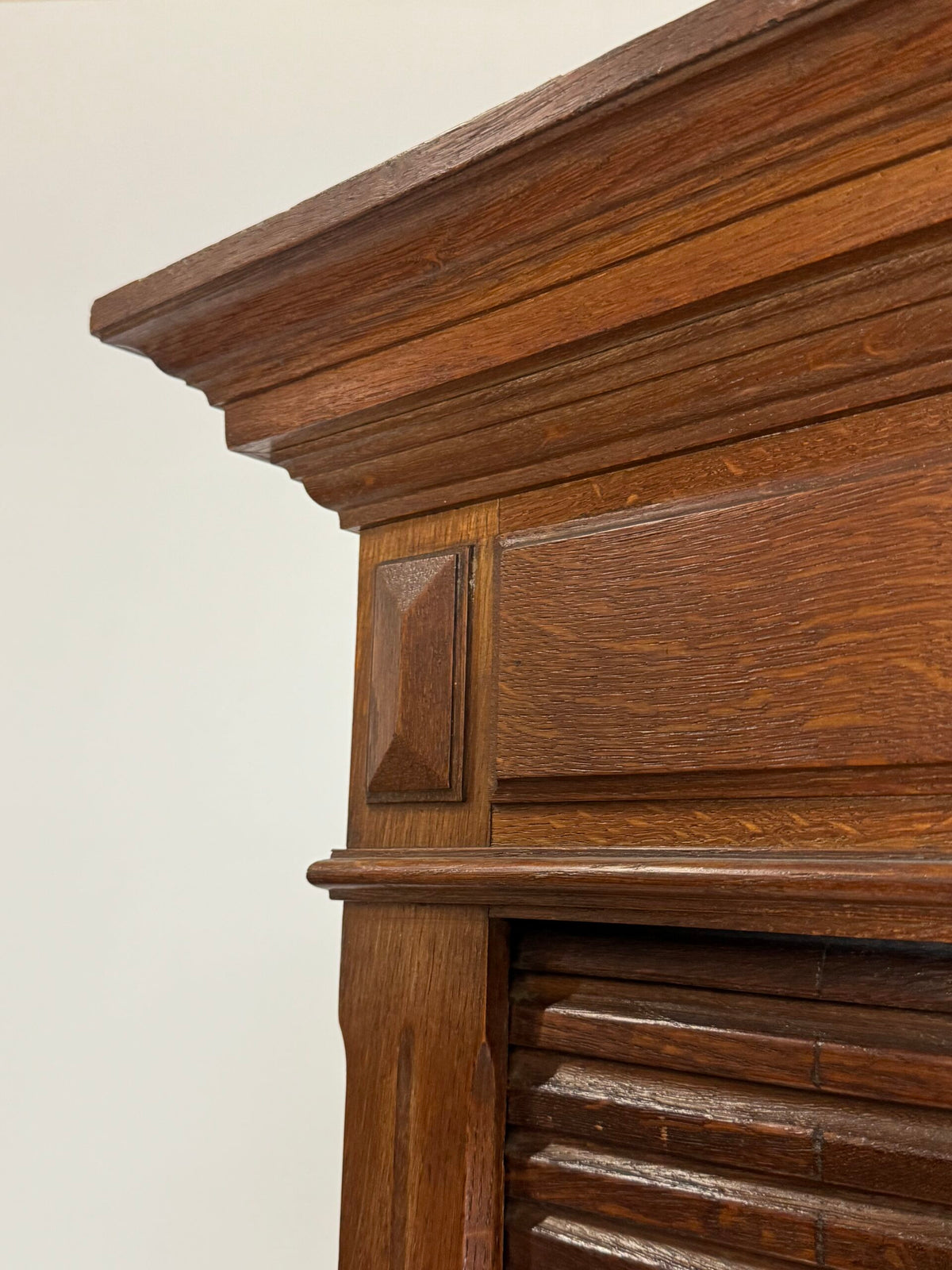 Pair of Belgian Oak Roll-Front Filing Cabinets, c. 1900 to 1920, photo 9