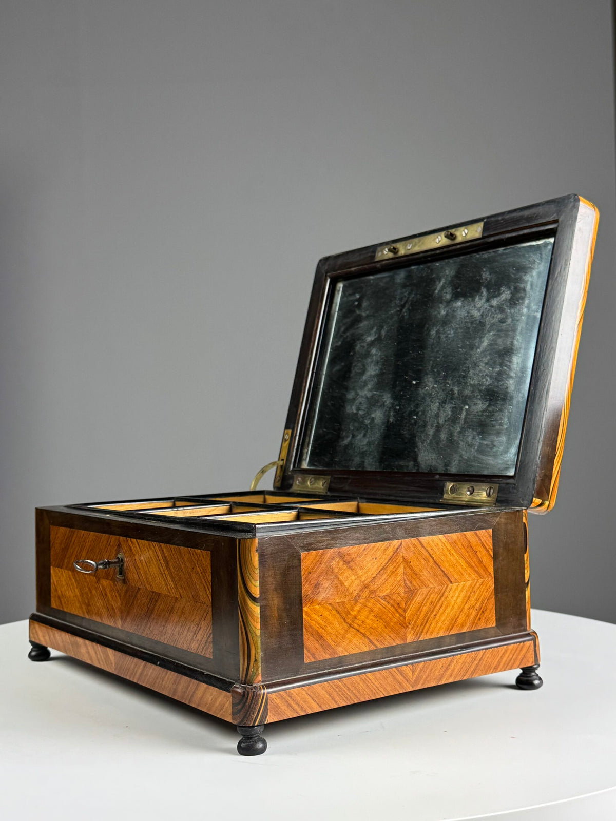 Dutch Marquetry Jewellery Box, Late 19th Century, photo 17