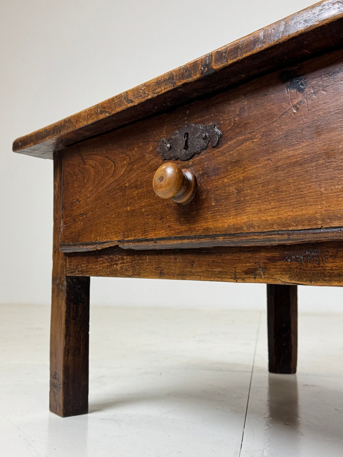 French Farmhouse Coffee Table with Two Drawers, photo 14