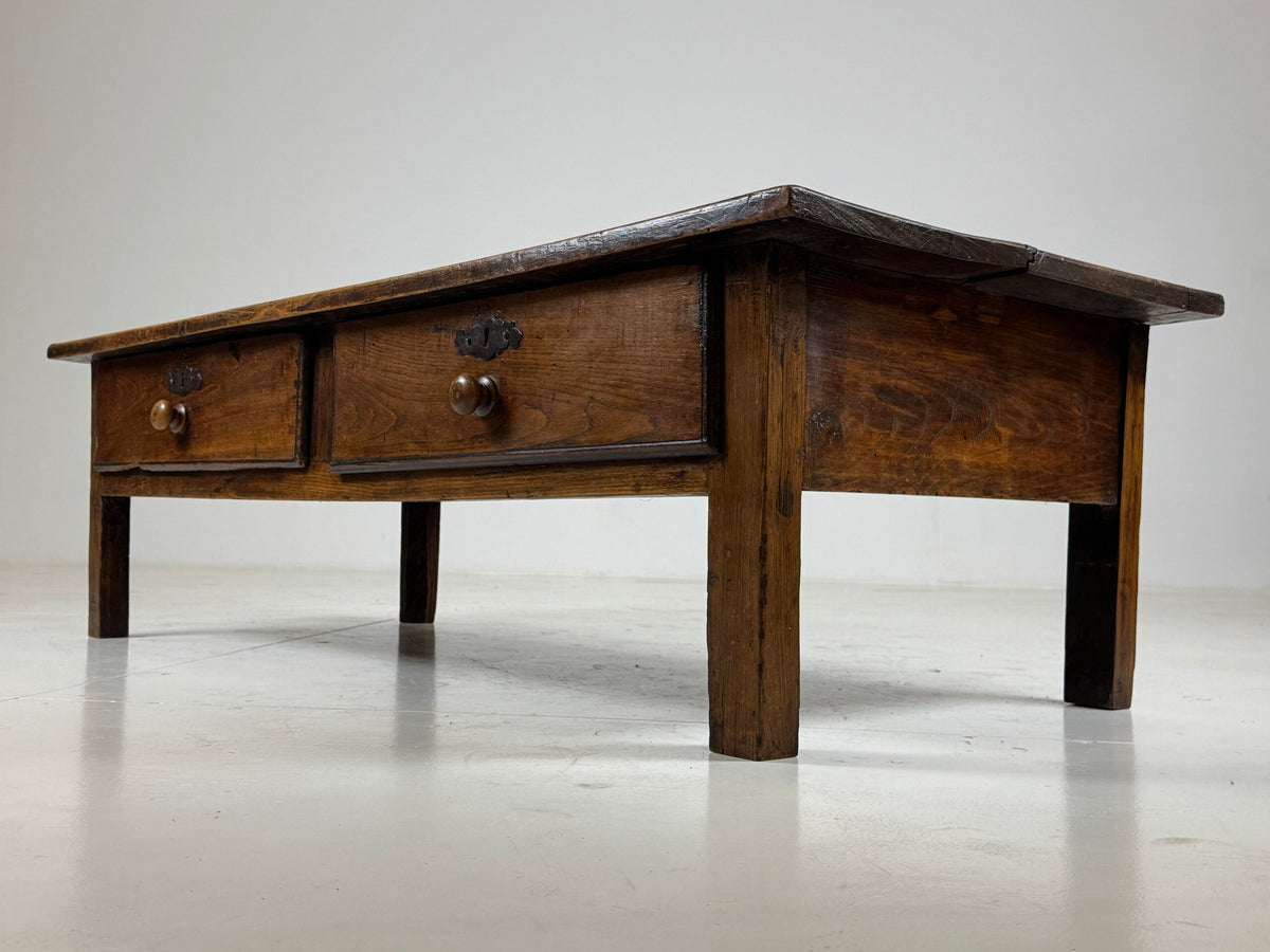 French Farmhouse Coffee Table with Two Drawers, photo 3