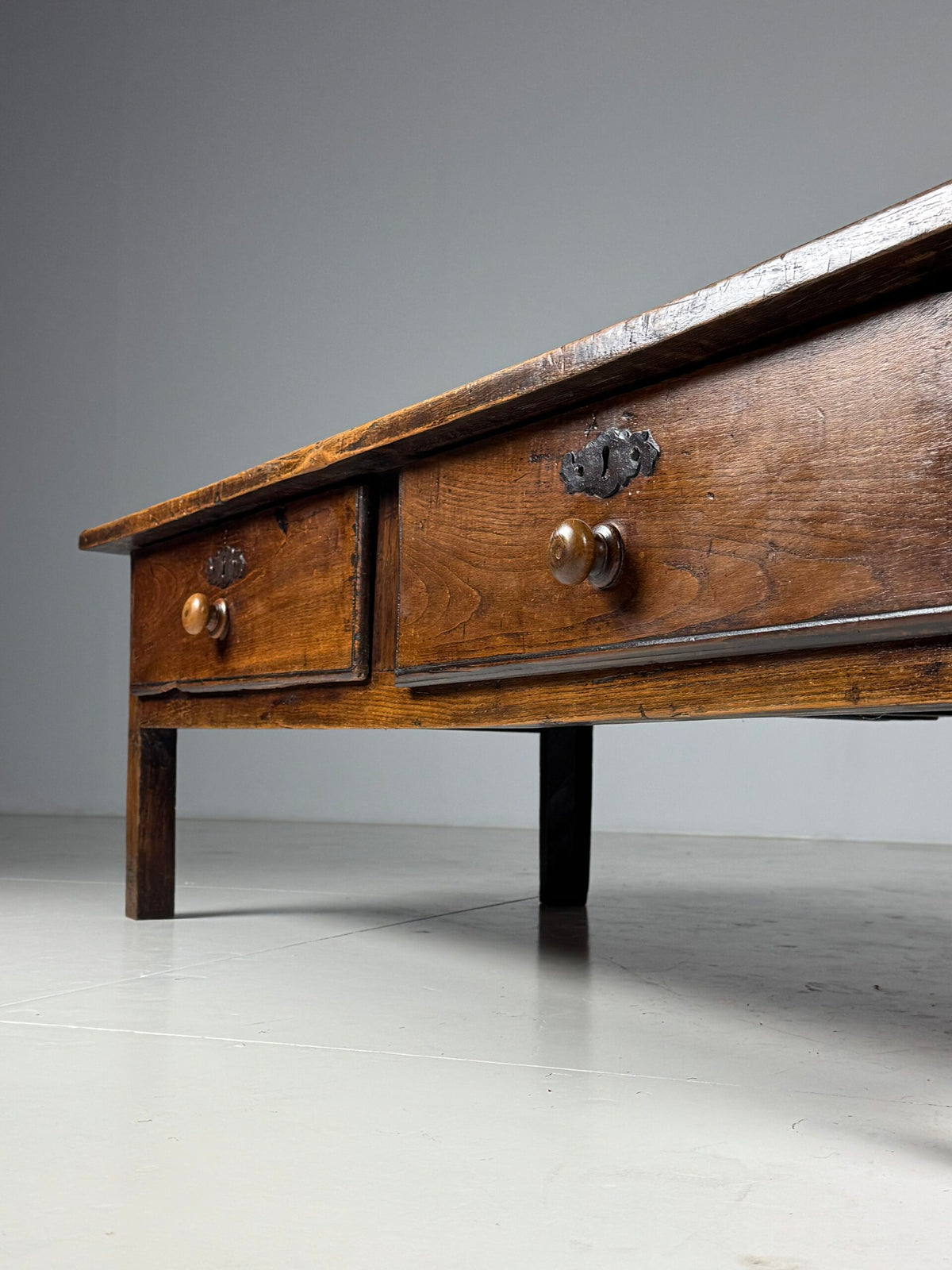 French Farmhouse Coffee Table with Two Drawers, photo 11