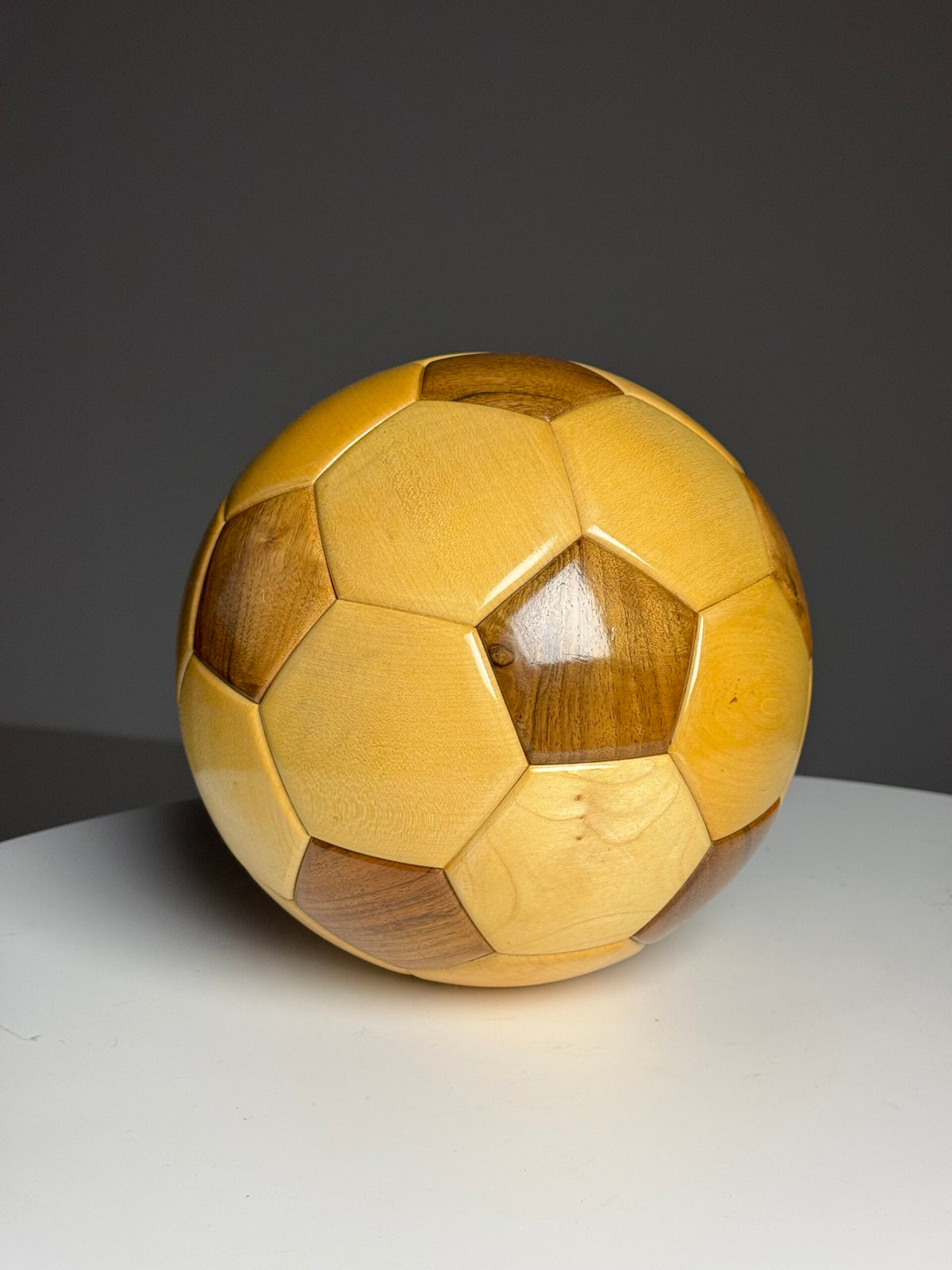 Vintage Solid Hardwood Football, 1980s or 1990s, photo 8