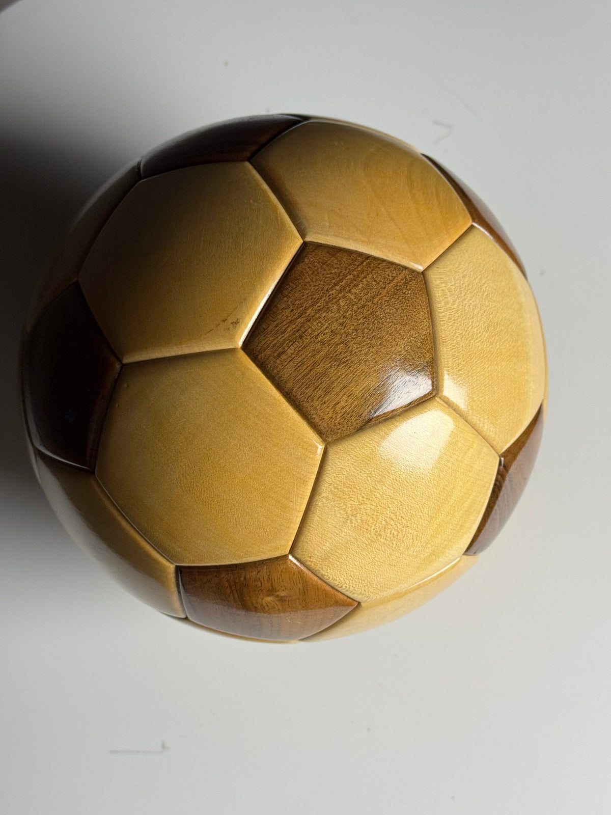 Vintage Solid Hardwood Football, 1980s or 1990s, photo 6