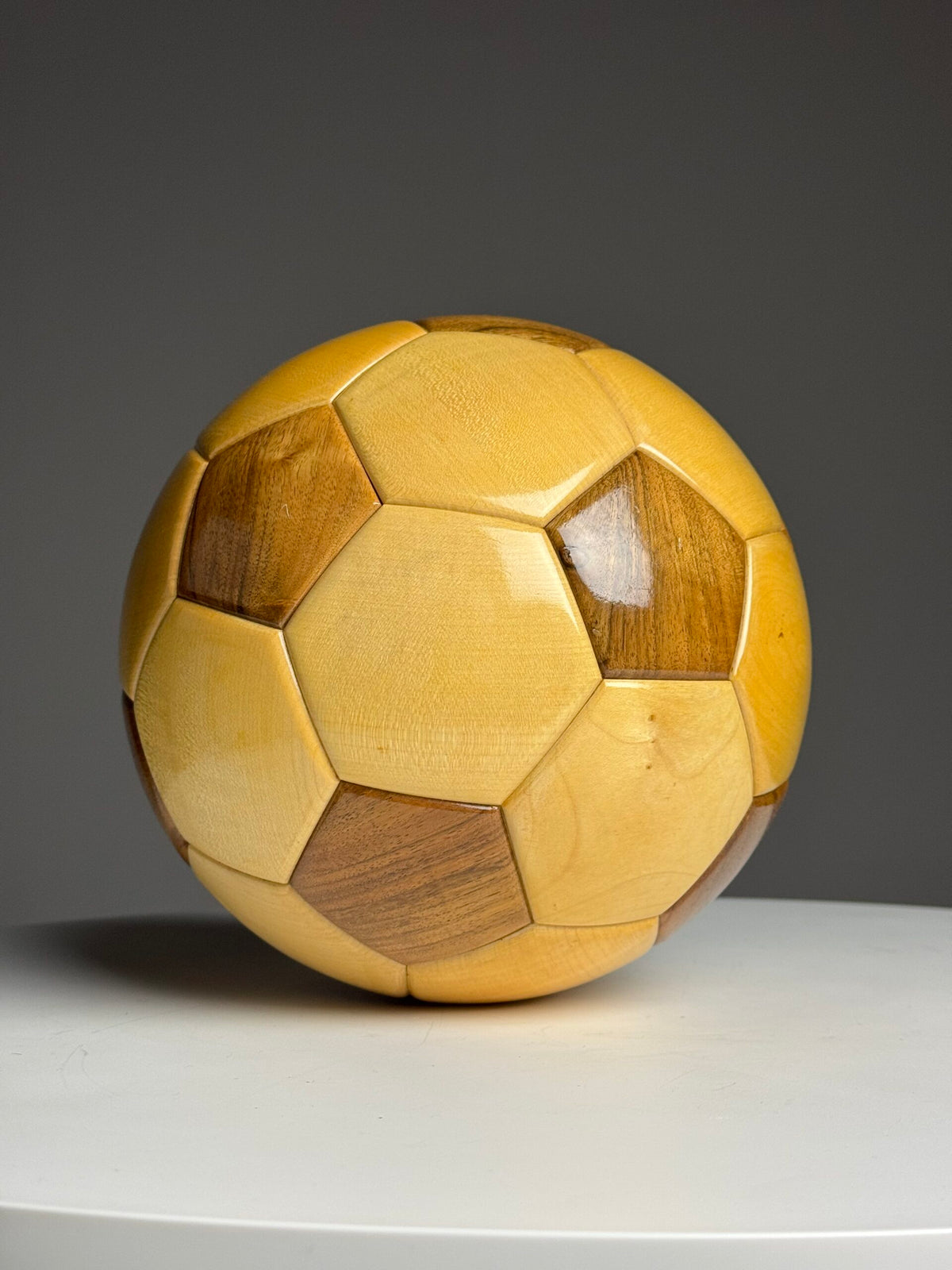 Vintage Solid Hardwood Football, 1980s or 1990s, photo 4
