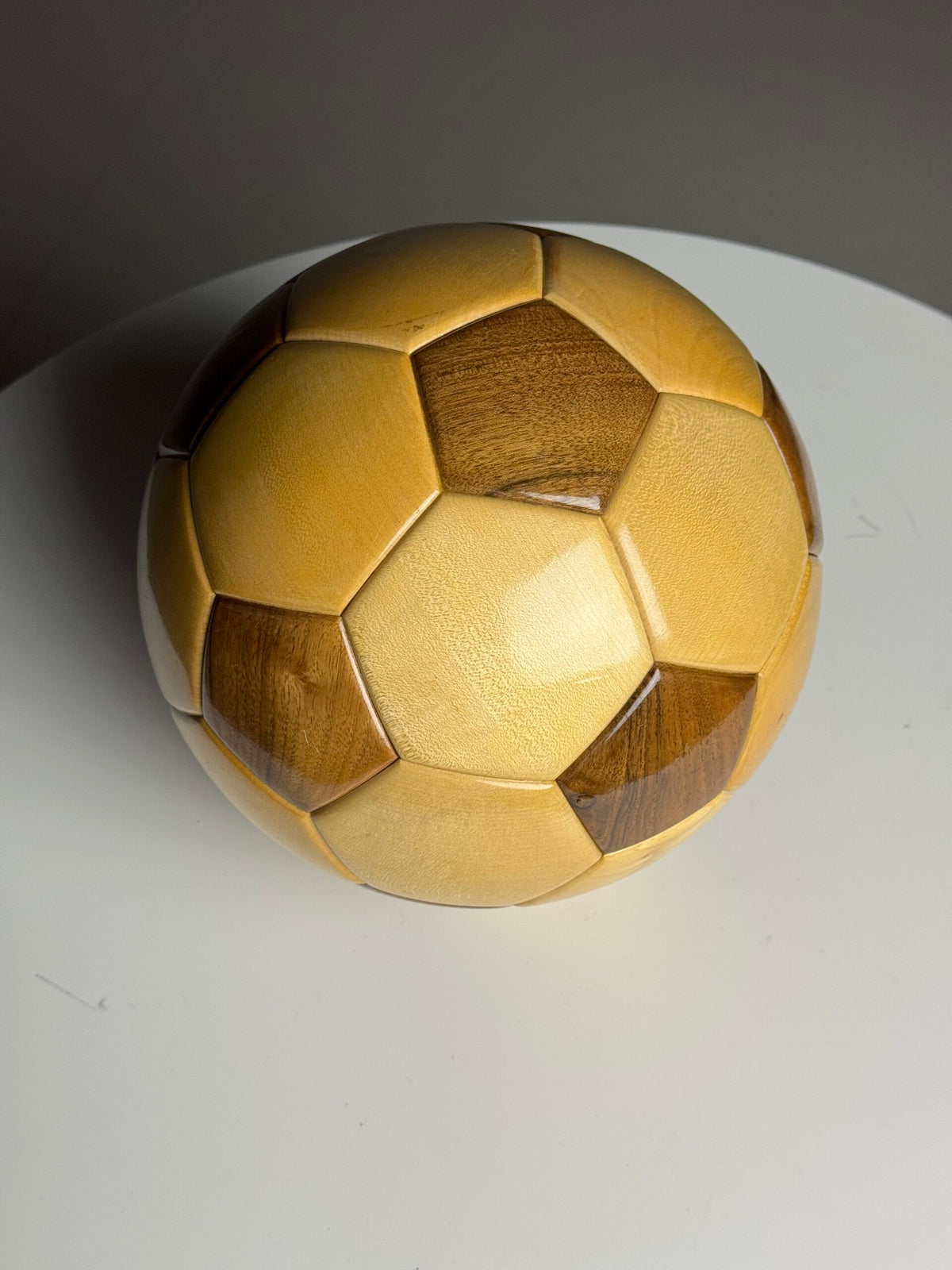 Vintage Solid Hardwood Football, 1980s or 1990s, photo 3