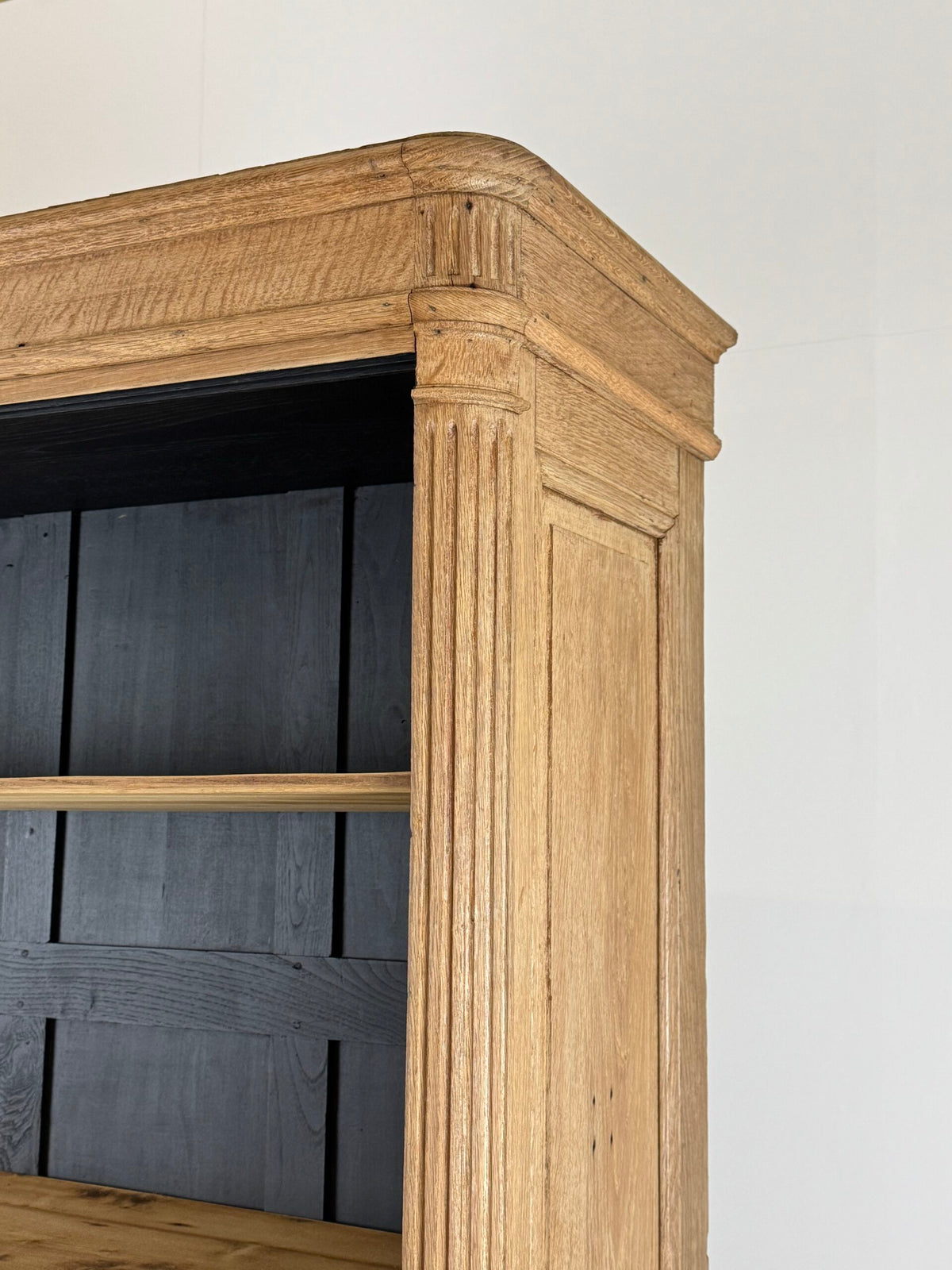 French Washed Oak Bookcase or Shop Cabinet, Early 20th Century, photo 5
