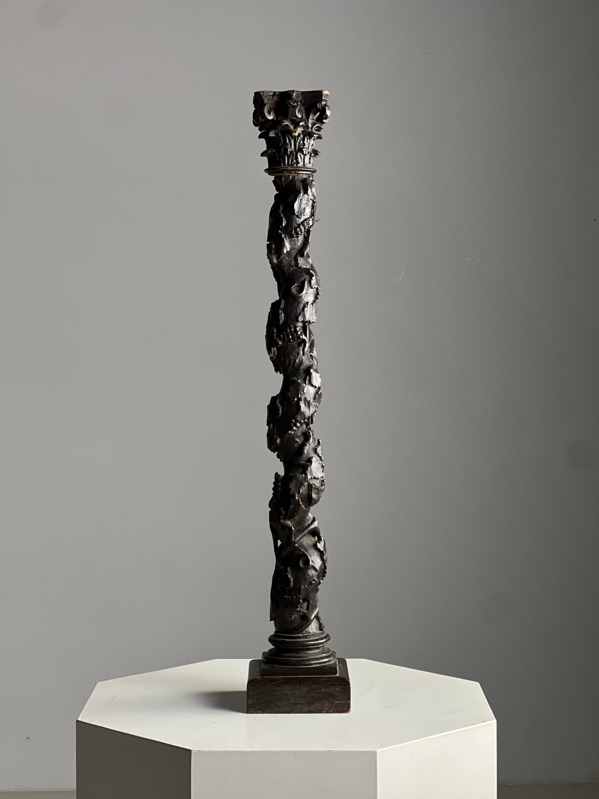 Hand Carved Corinthian Column, 19th Century, photo 11
