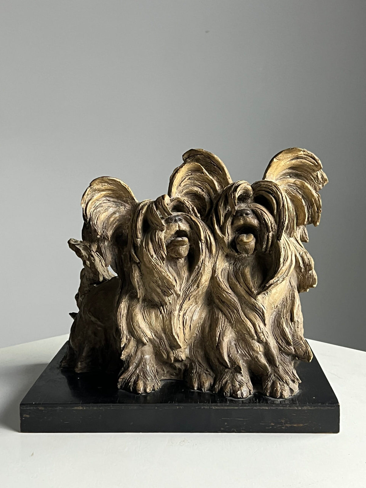 Terracotta Sculpture of Two Dogs by Guido Cacciapuoti, photo 3