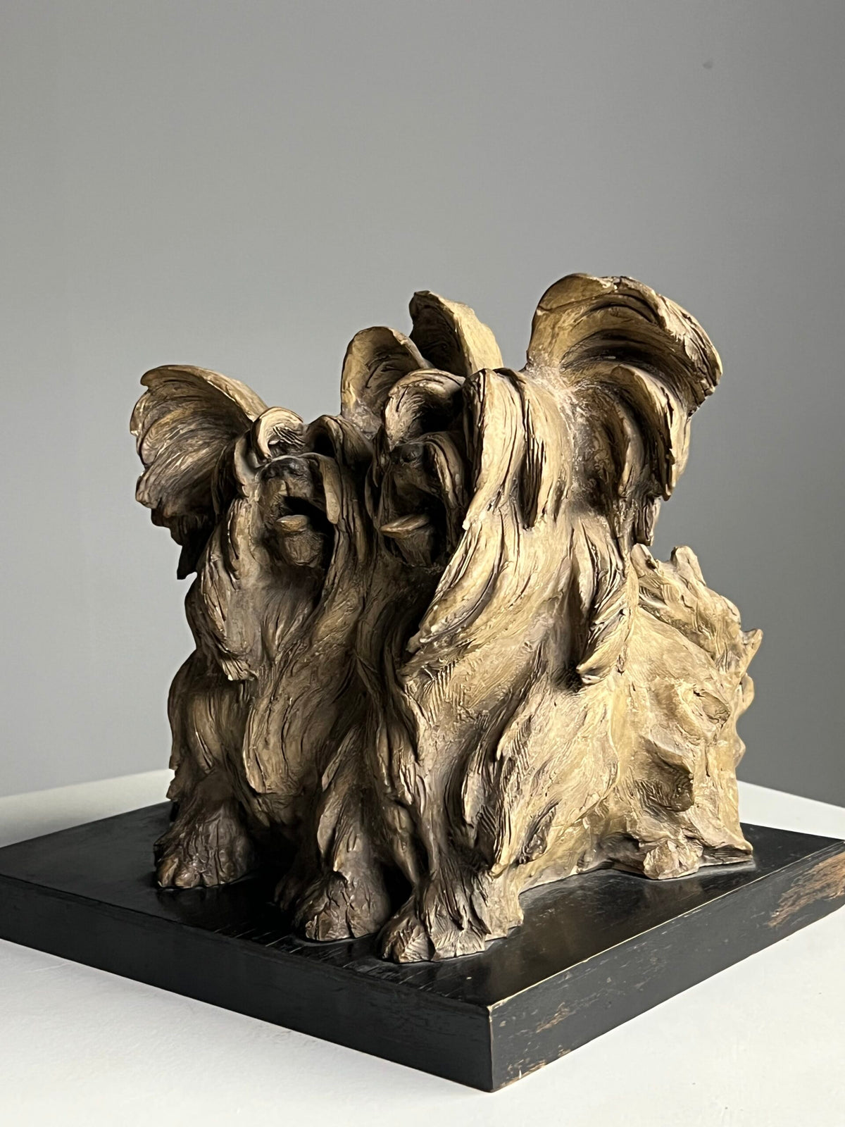 Terracotta Sculpture of Two Dogs by Guido Cacciapuoti, photo 1