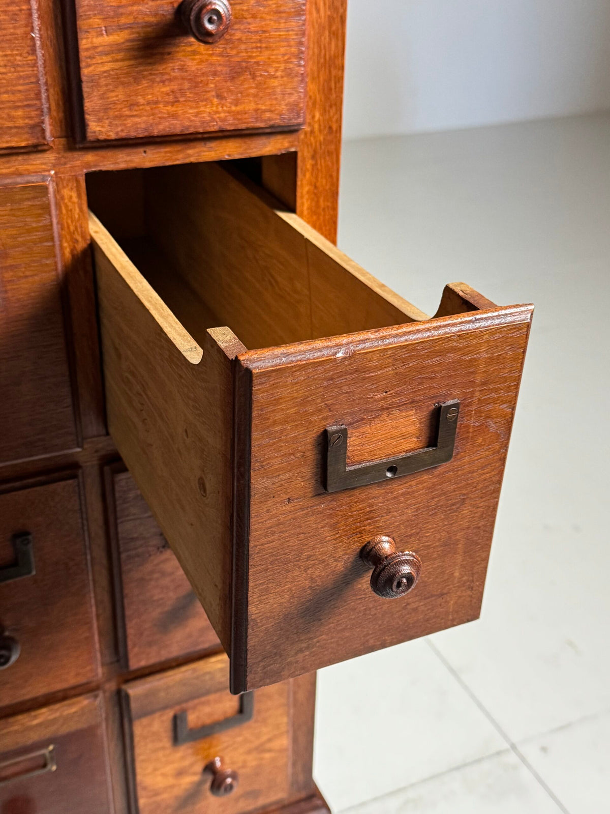 Oak Apothecary Cabinet with 60 Drawers, Brussels Palace of Justice, c. 1920, photo 12