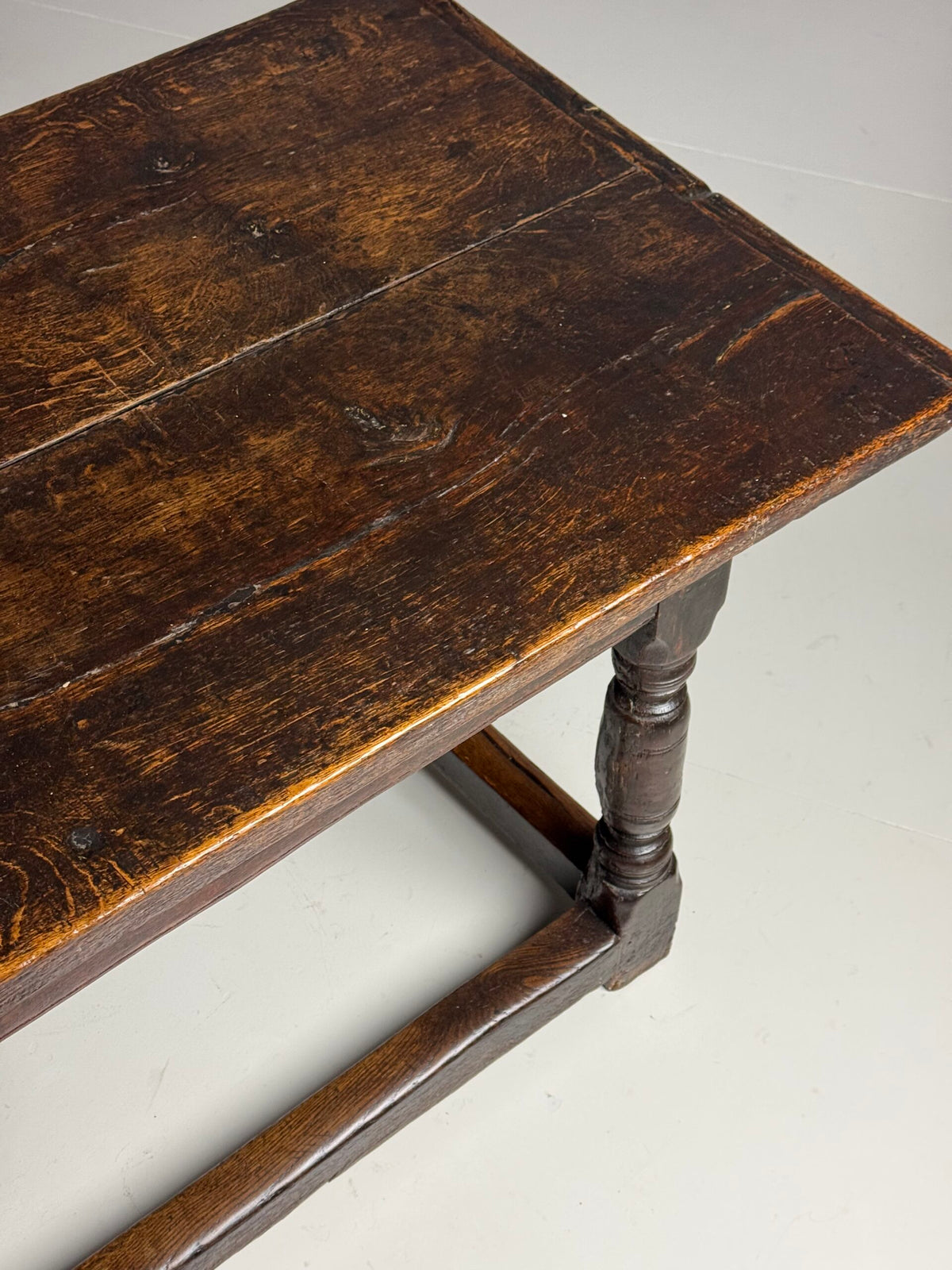 17th Century Oak Refectory Table with Carved Leaf Rail, photo 20