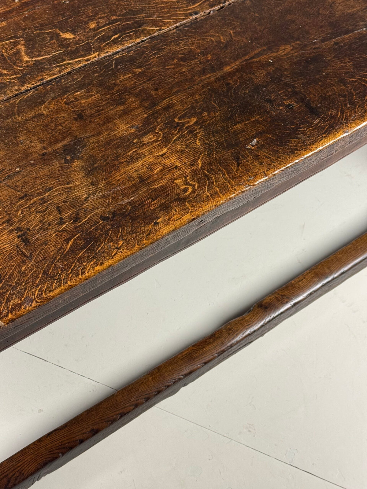 17th Century Oak Refectory Table with Carved Leaf Rail, photo 19