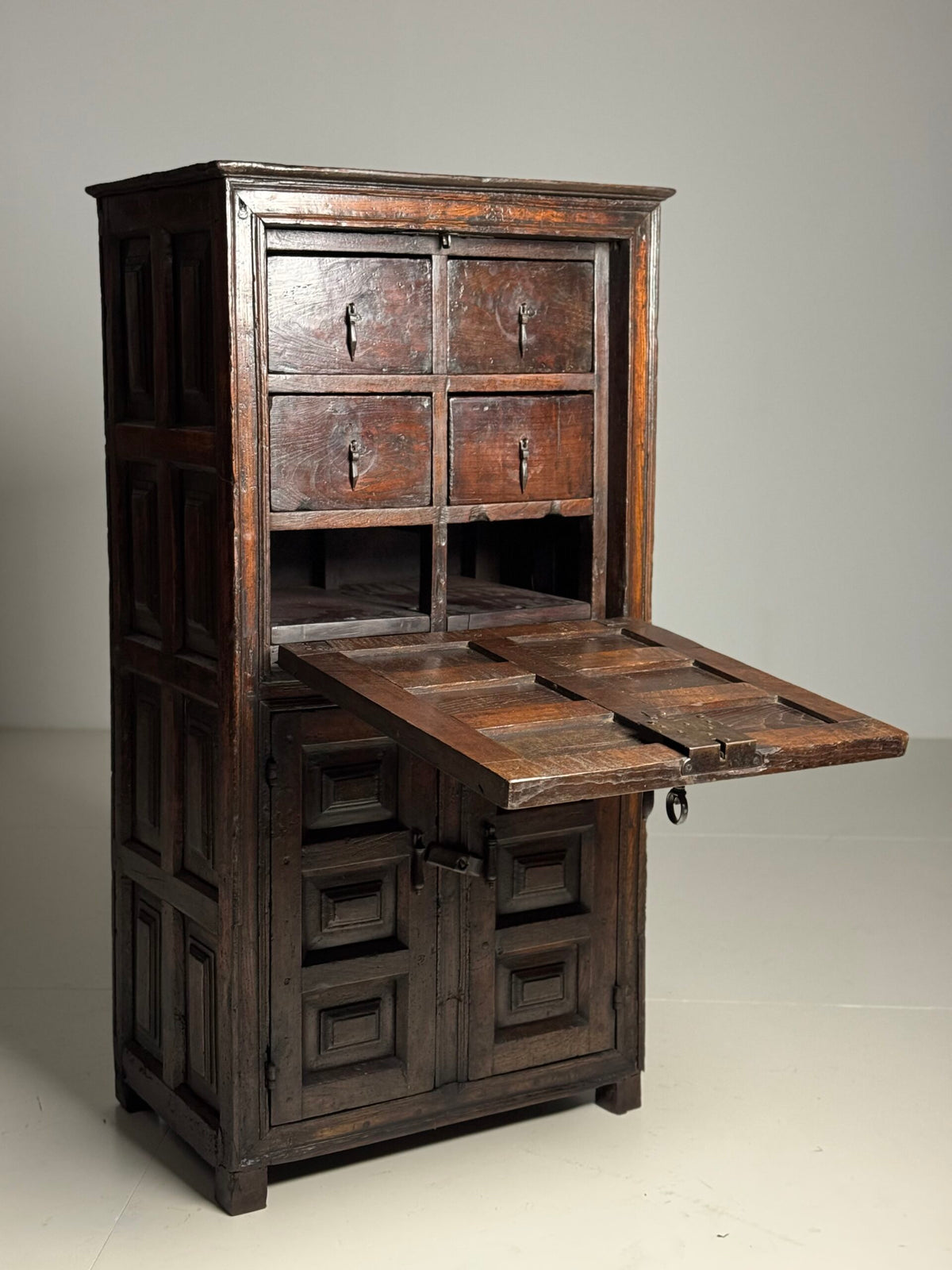 Spanish Walnut Fall Front Cabinet, c. 1700, photo 19