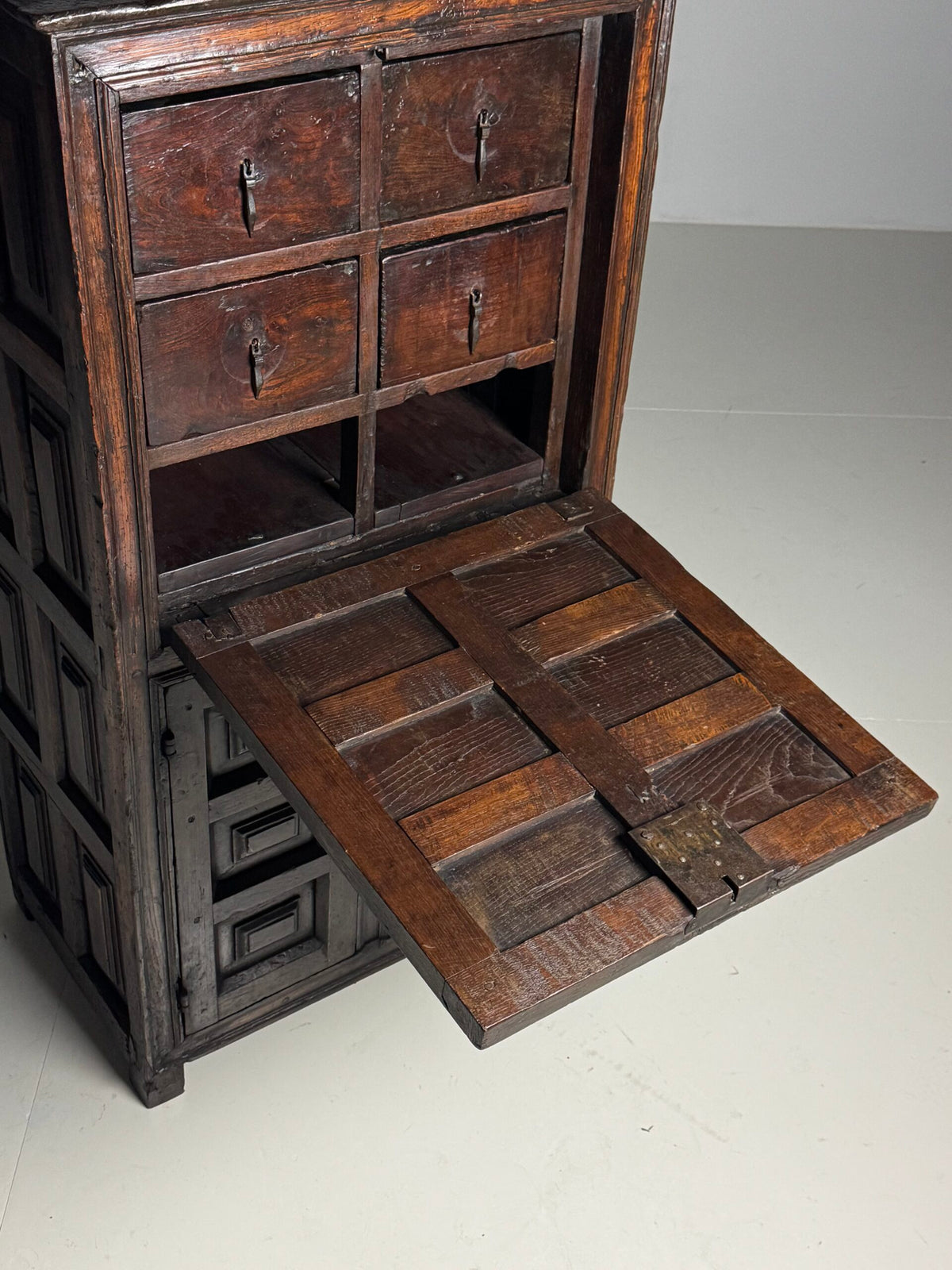 Spanish Walnut Fall Front Cabinet, c. 1700, photo 20