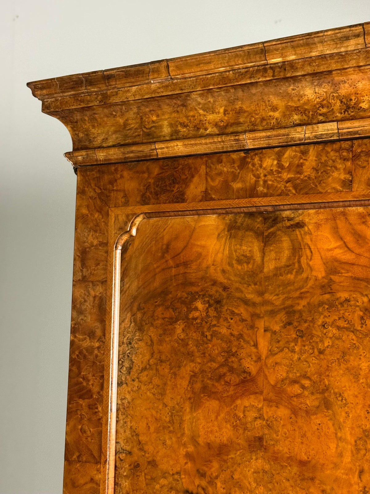 English Burr Walnut Bureau Bookcase, Early 19th Century, photo 8
