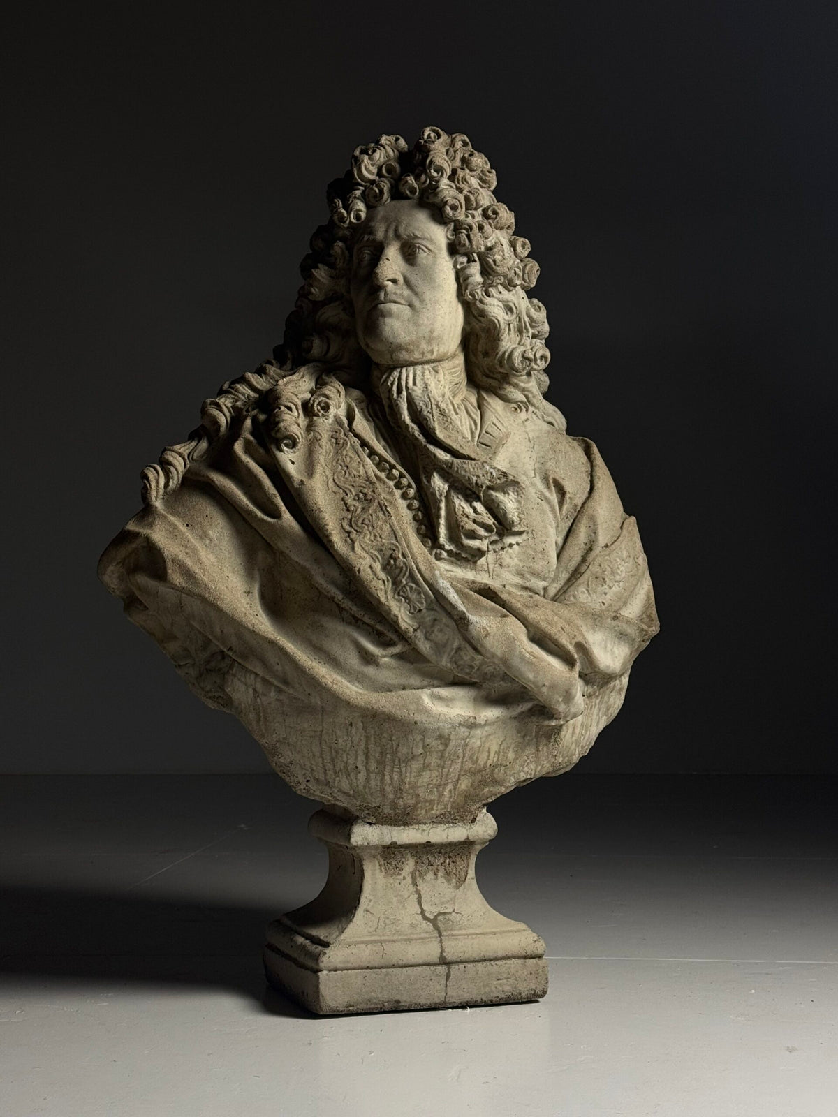 Gigantic Concrete Bust of Louis XIV, 112 cm, photo 17