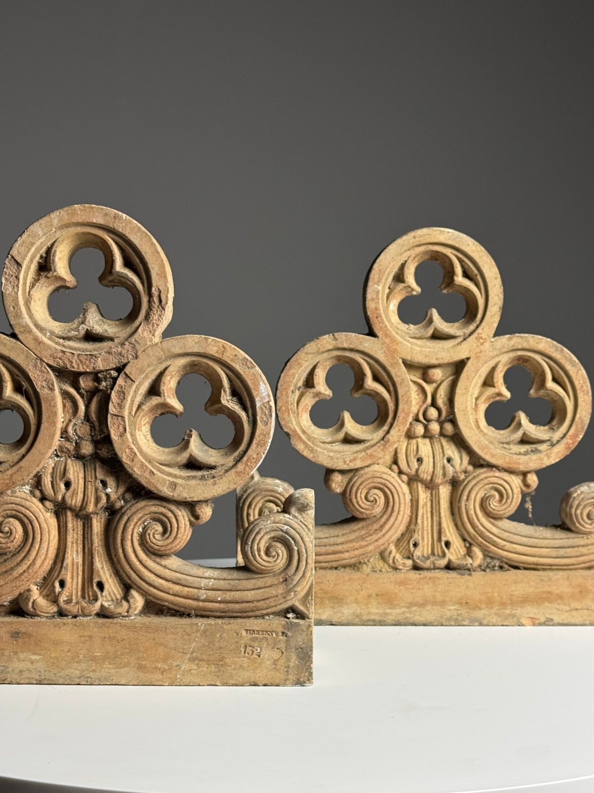 Pair of Neo-Gothic Terracotta Ornaments, photo 12