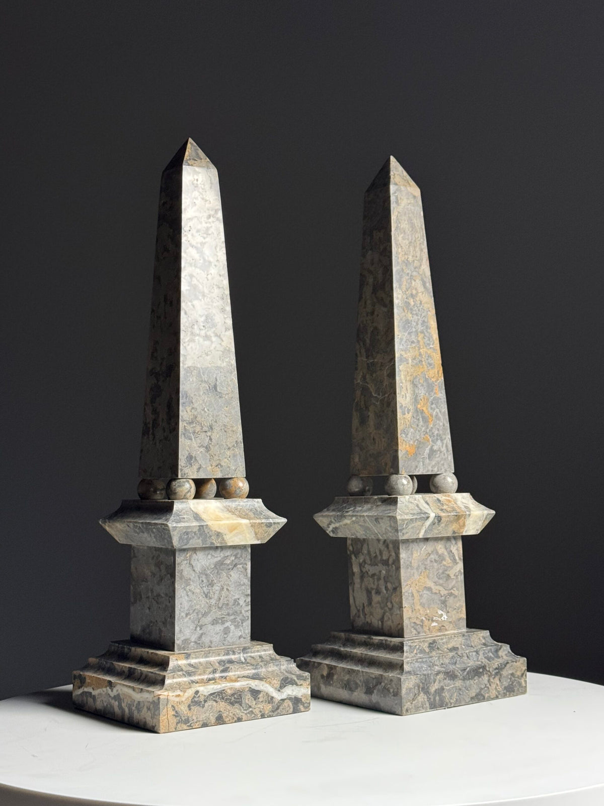 Pair of Large Italian Marble Obelisks, photo 22