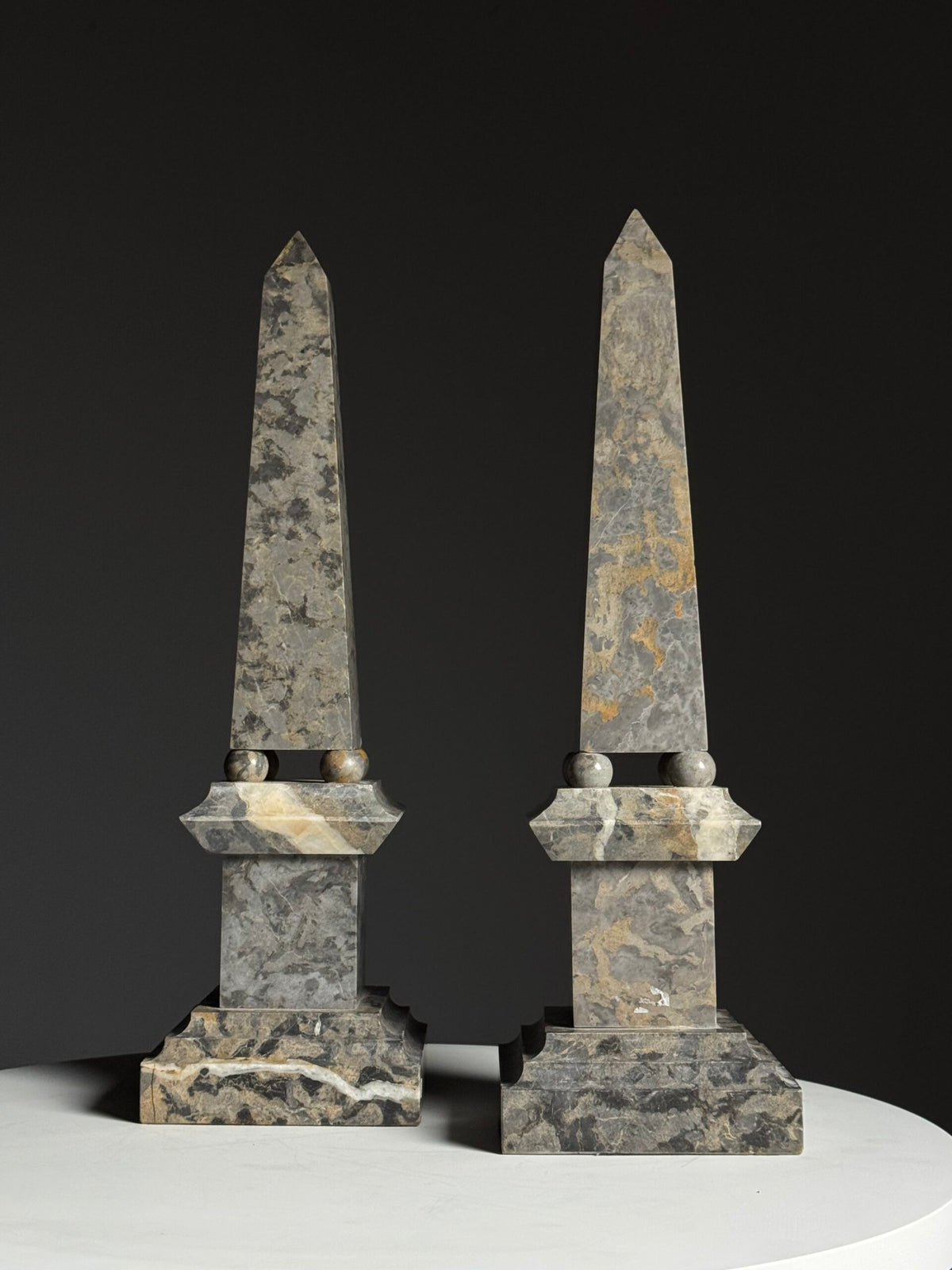 Pair of Large Italian Marble Obelisks, photo 11