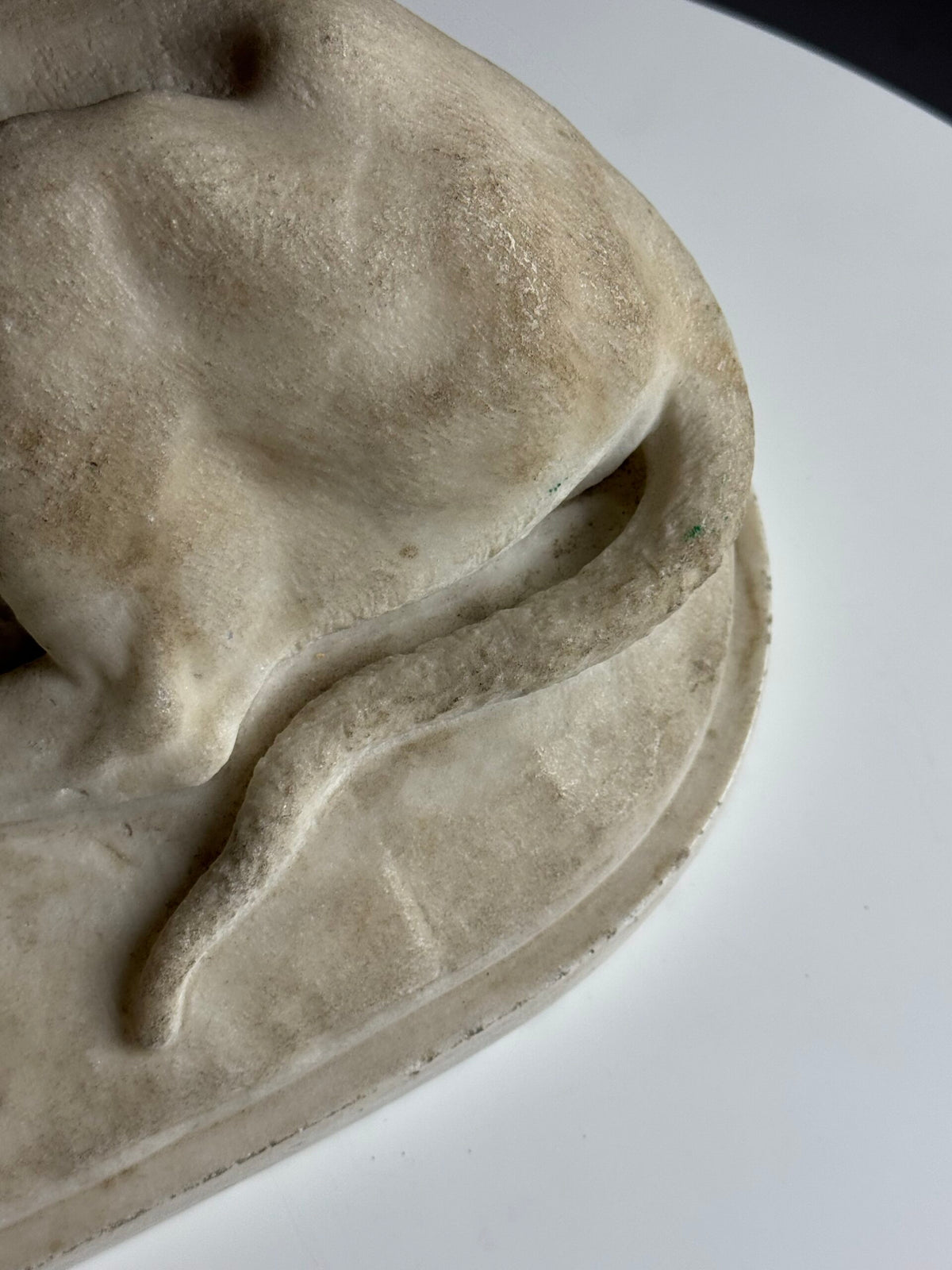 Cast Marble Sculpture of a Reclining Lion, photo 11