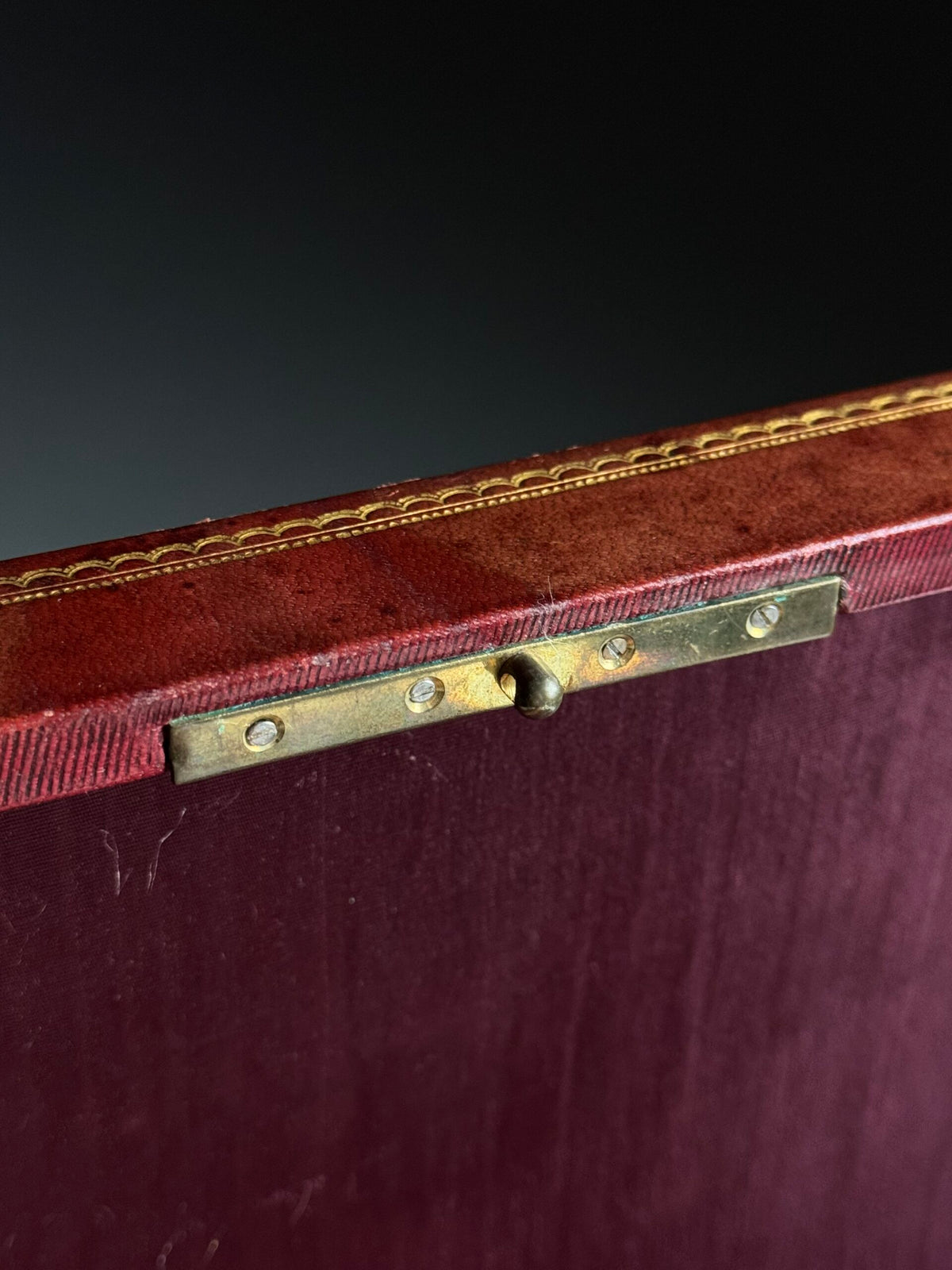 Red Leather Jewellery Box, France, Mid 20th Century, photo 9