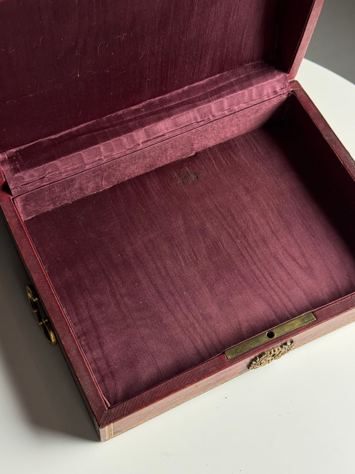 Red Leather Jewellery Box, France, Mid 20th Century, photo 7