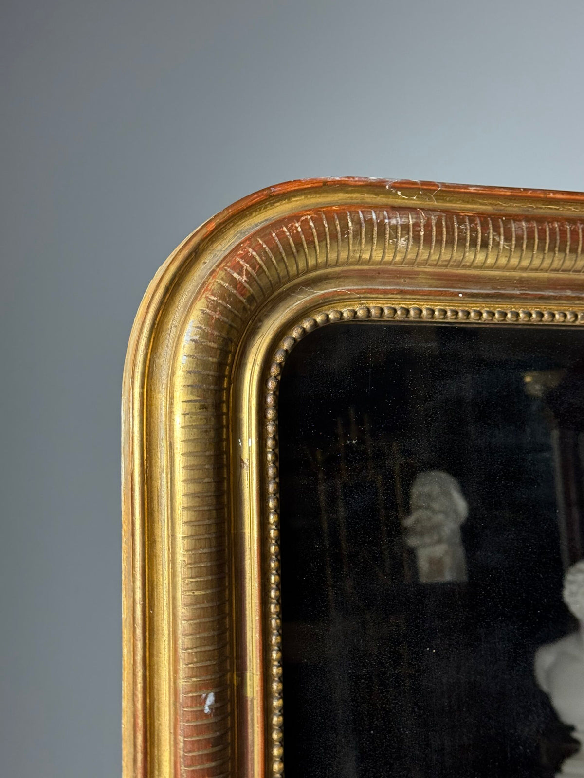 Louis Philippe Giltwood Overmantel Mirror, Late 19th Century, photo 14
