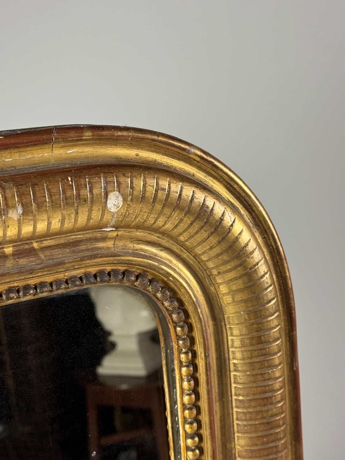 Louis Philippe Giltwood Overmantel Mirror, Late 19th Century, photo 9