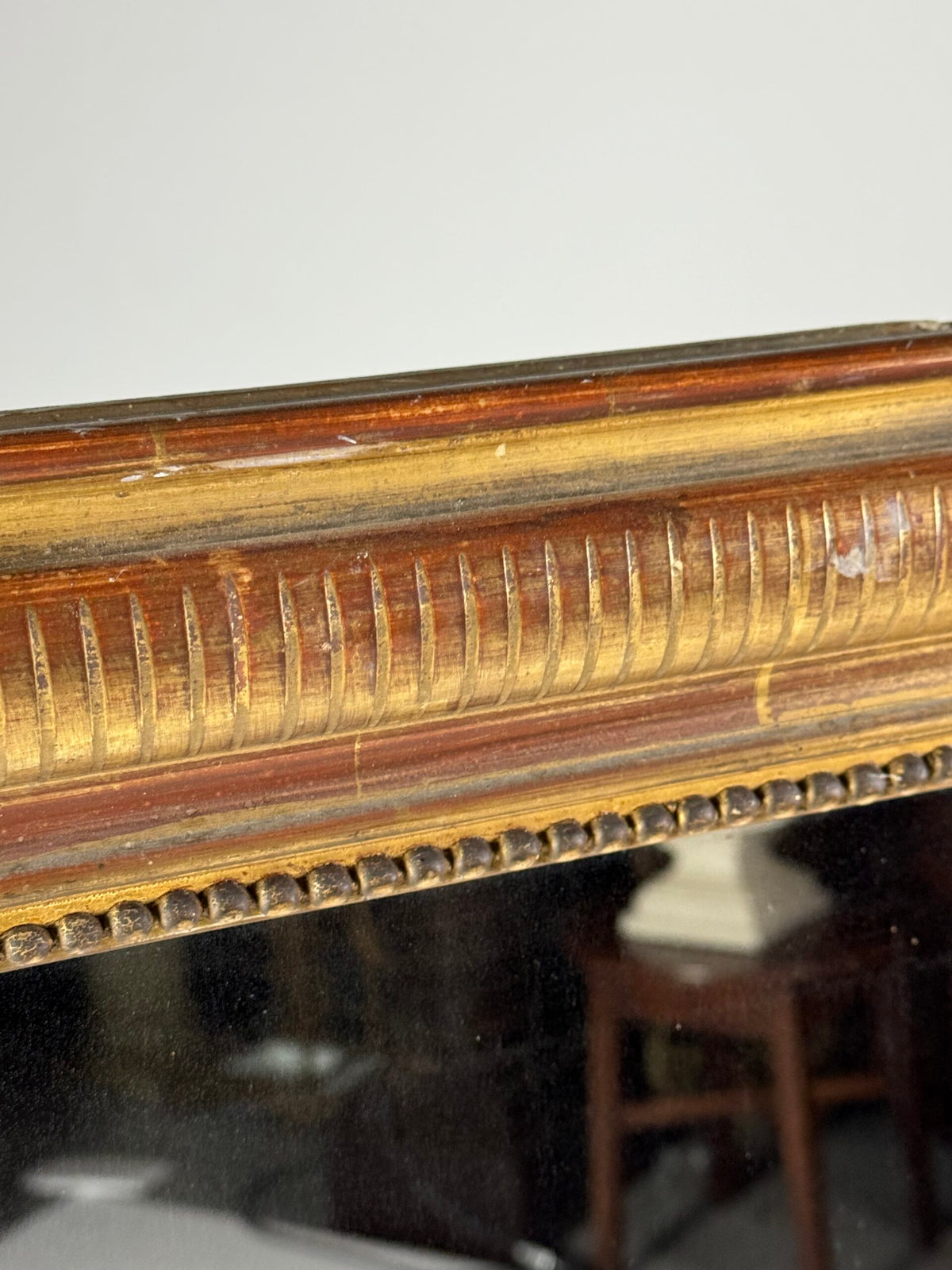 Louis Philippe Giltwood Overmantel Mirror, Late 19th Century, photo 8