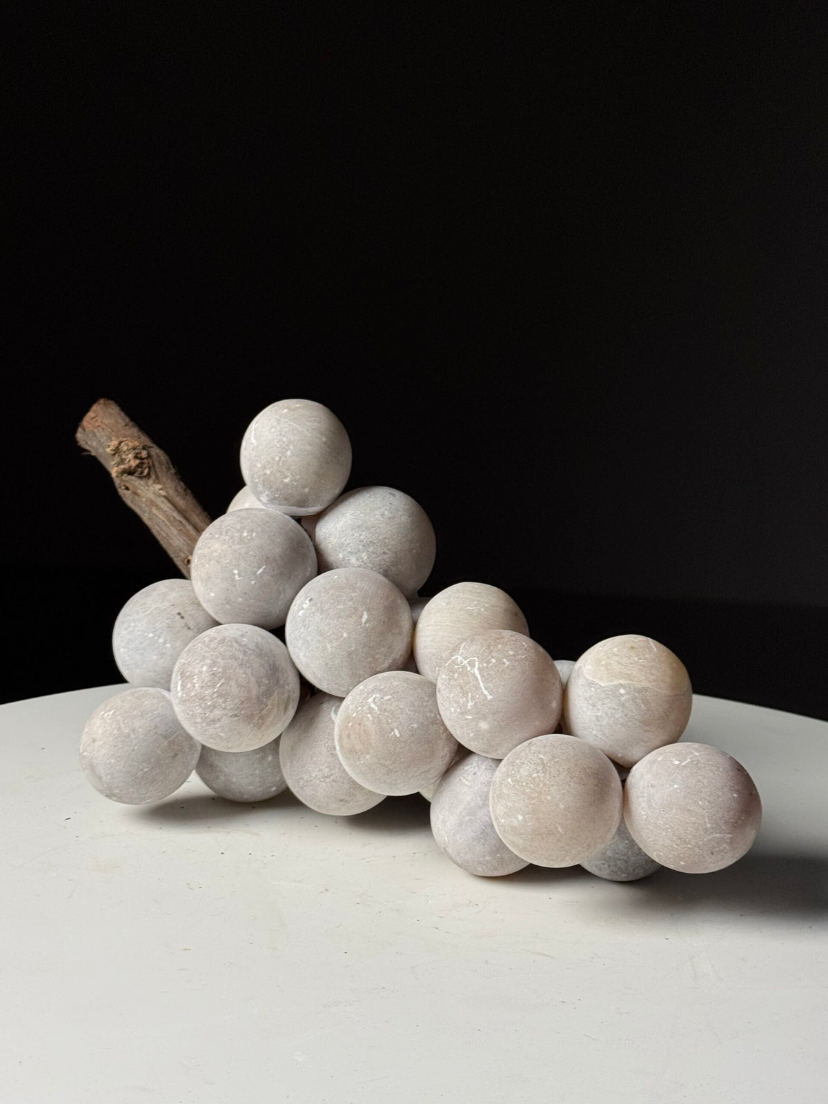 Large Grey Alabaster Bunch of Grapes, Italy, 41 cm, photo 4