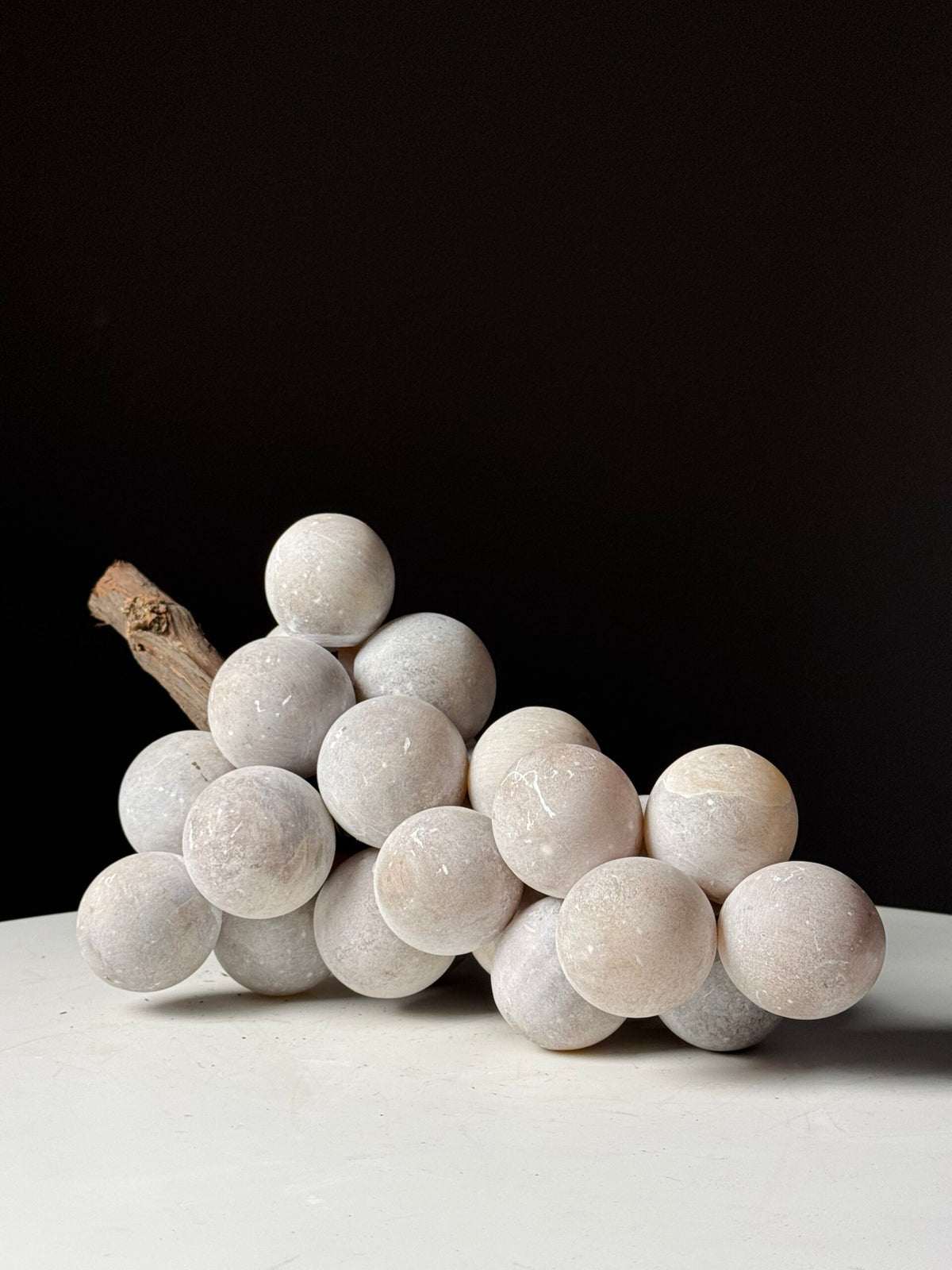 Large Grey Alabaster Bunch of Grapes, Italy, 41 cm, photo 1