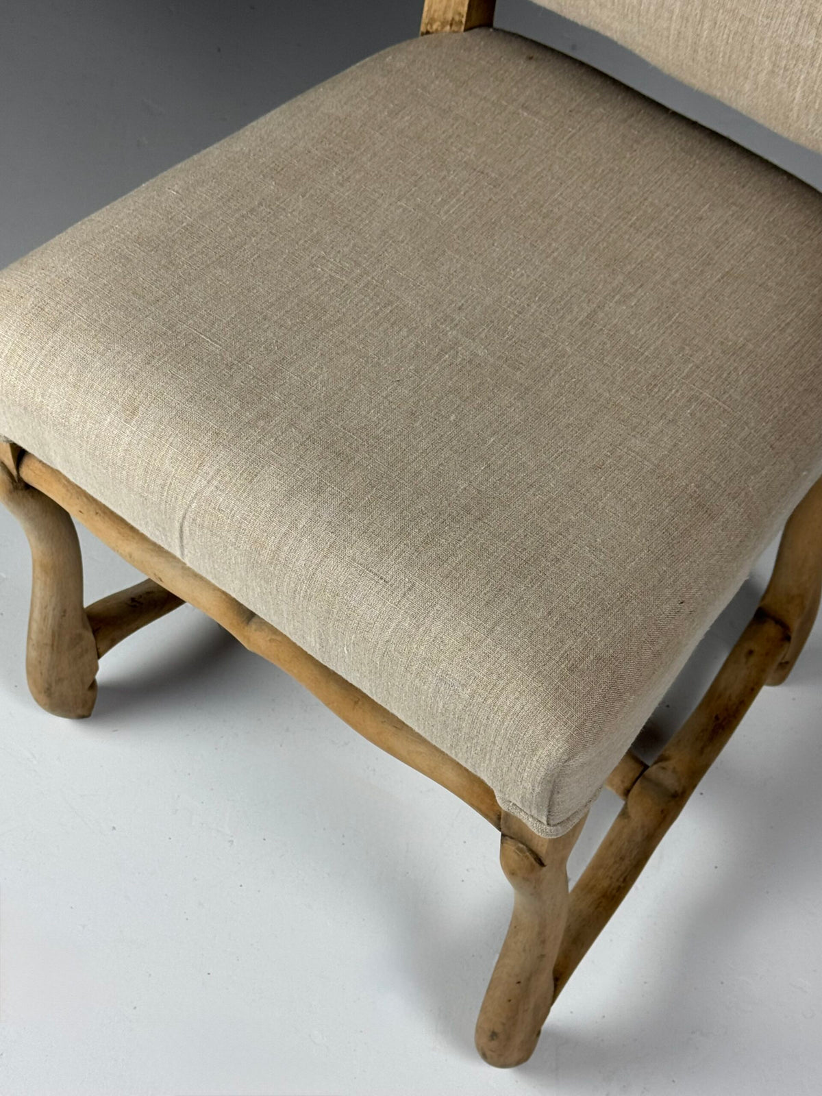 Set of Four Os de Mouton Dining Chairs in Beige, photo 13