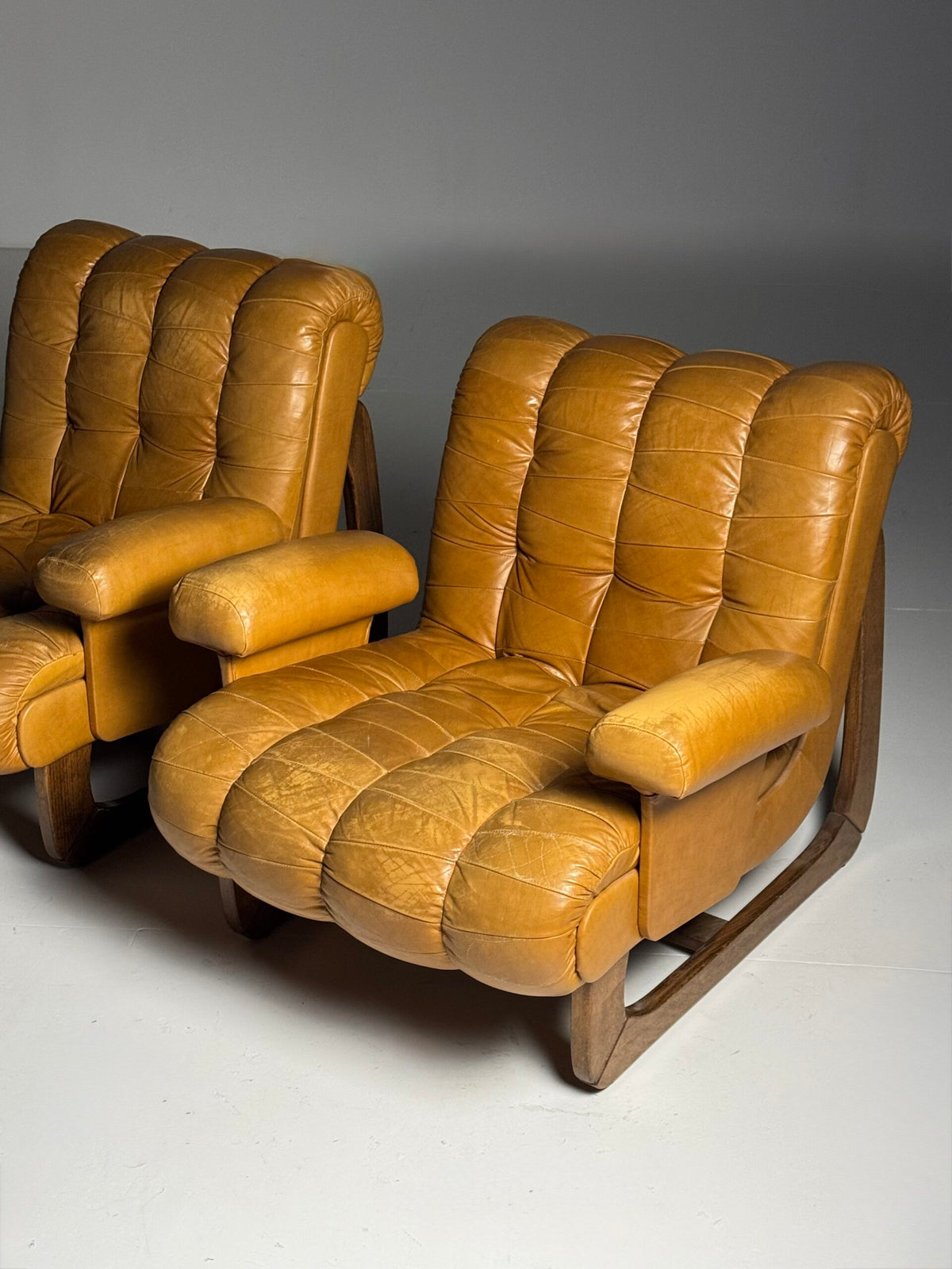Pair of Italian Leather Armchairs, 1970 to 1980, photo 5