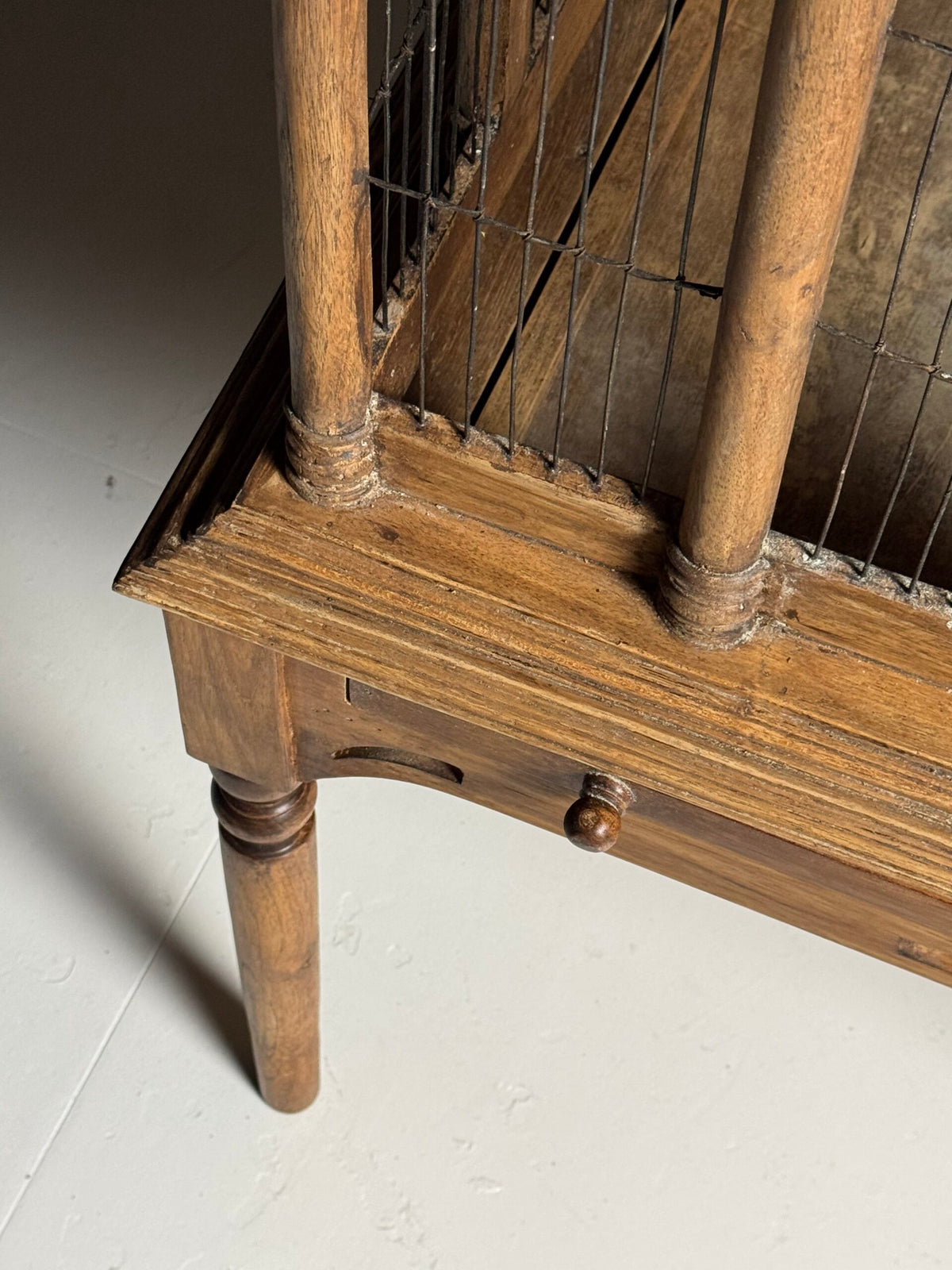 Vintage Solid Teak Birdcage on Legs, photo 9