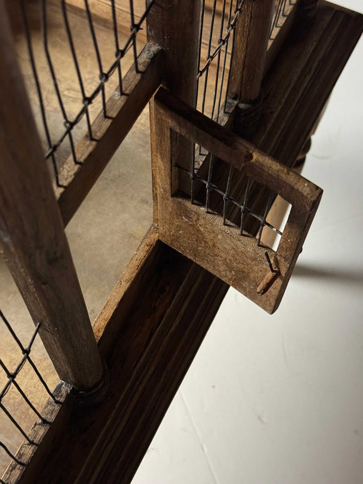 Vintage Solid Teak Birdcage on Legs, photo 3