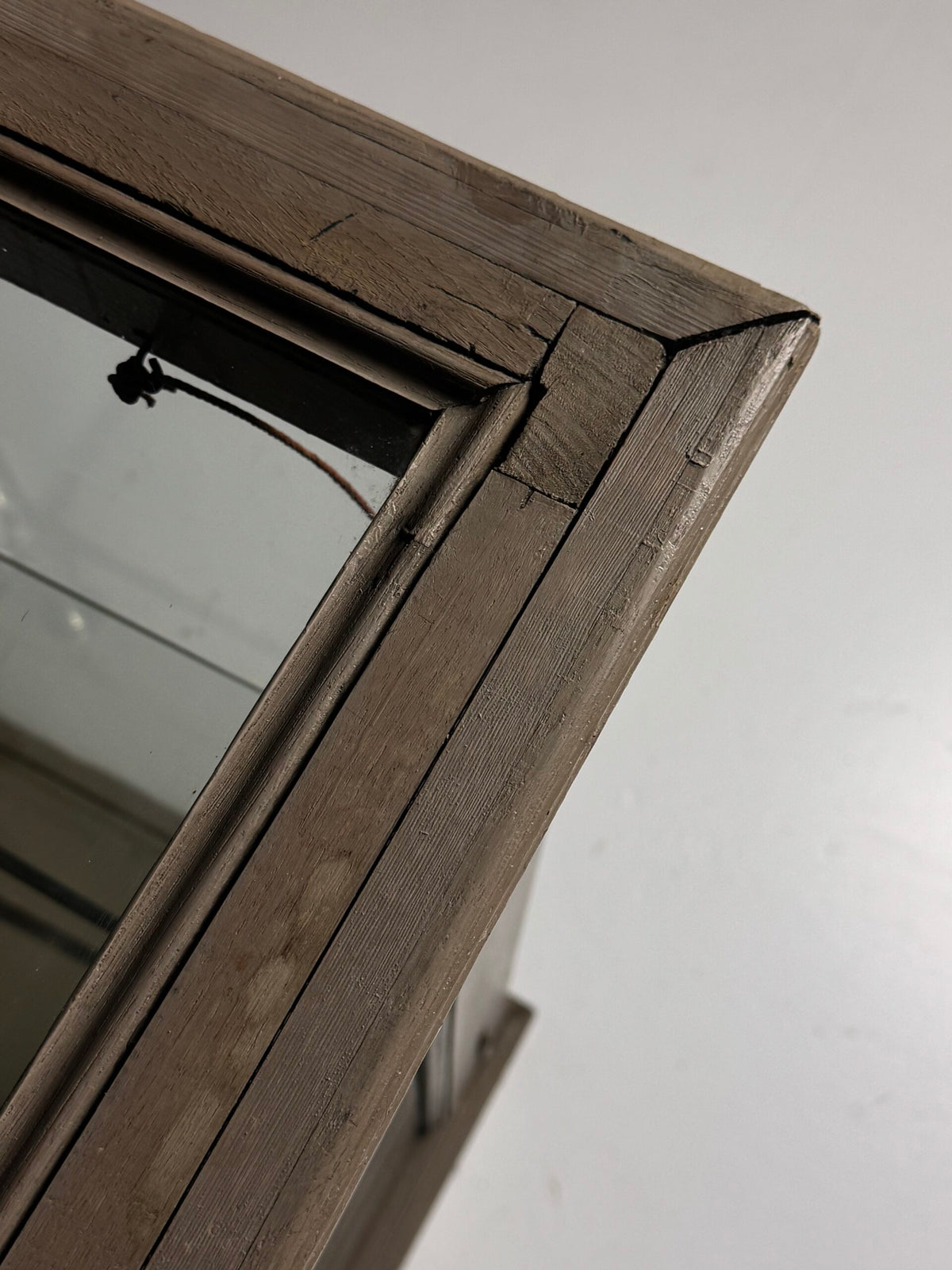 French Grey Painted Pine Display Cabinet, Early 20th Century, photo 13