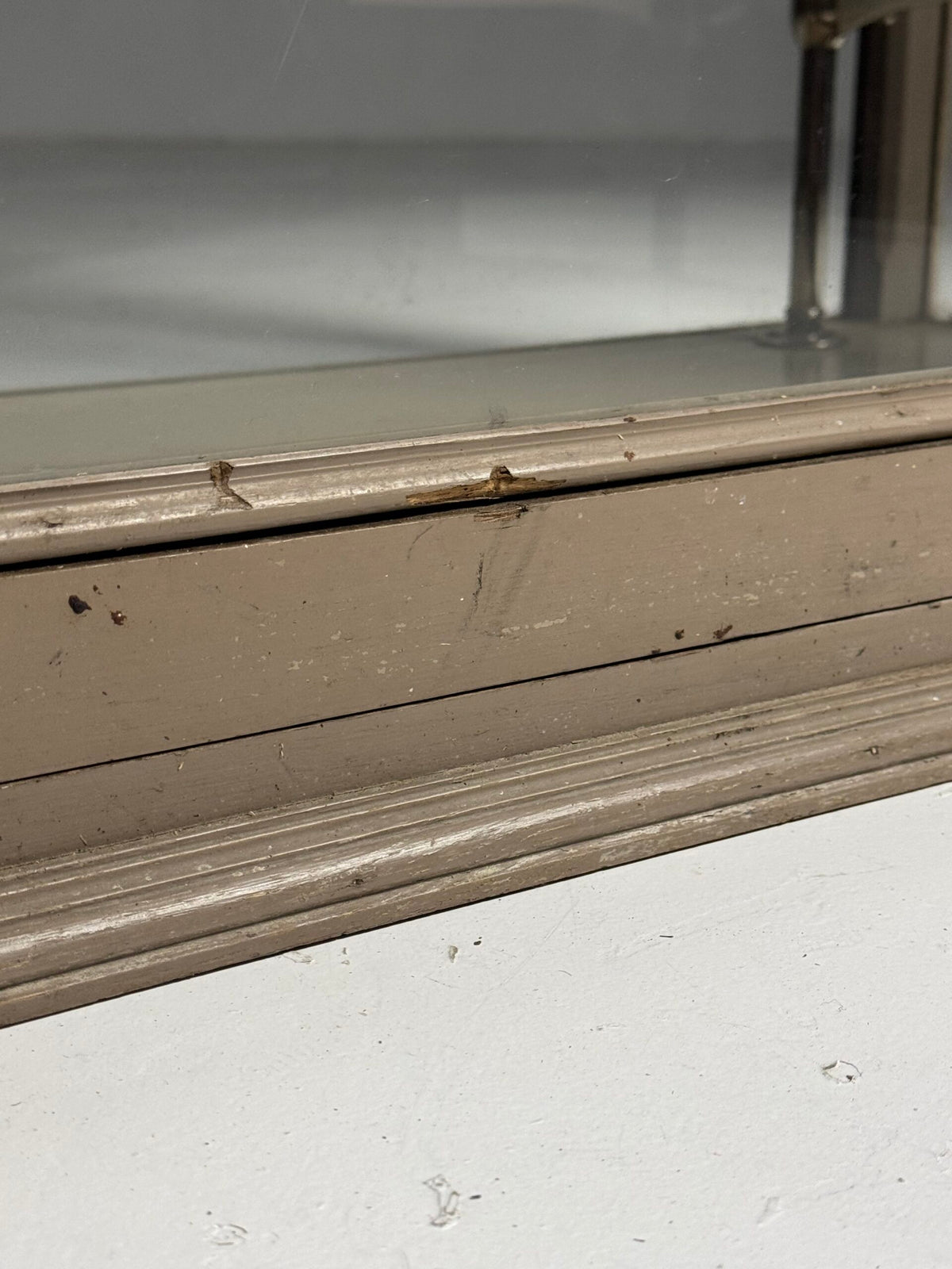 French Grey Painted Pine Display Cabinet, Early 20th Century, photo 7