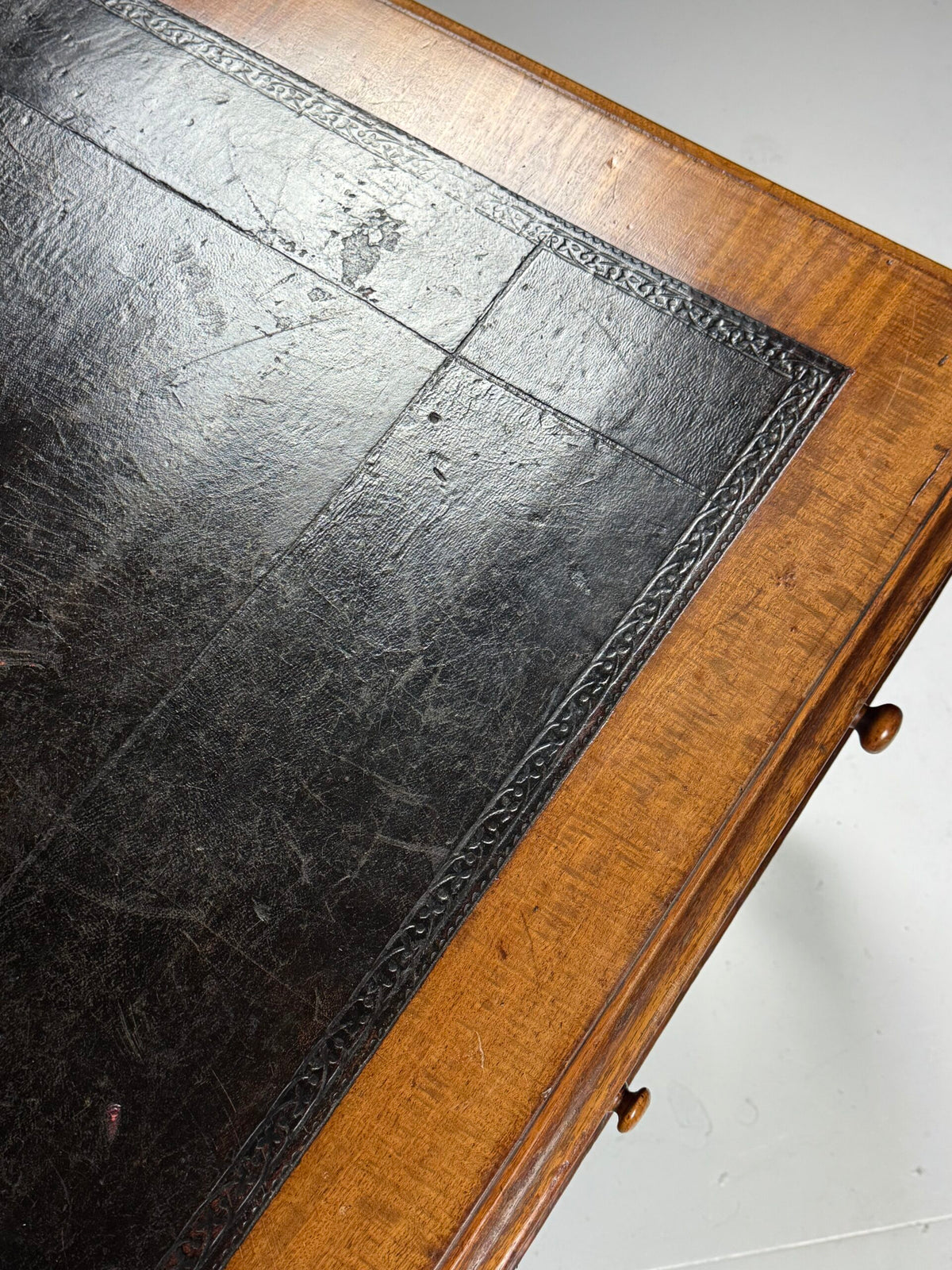 English Mahogany Partners Desk, circa 1880 to 1900, photo 13