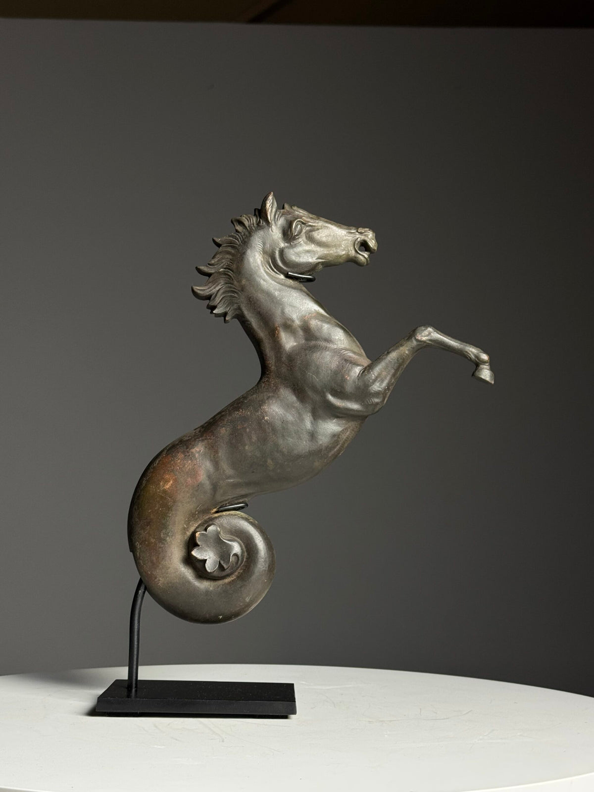 Bronze Seahorse Sculpture in Two Halves, France, c. 1960, photo 16