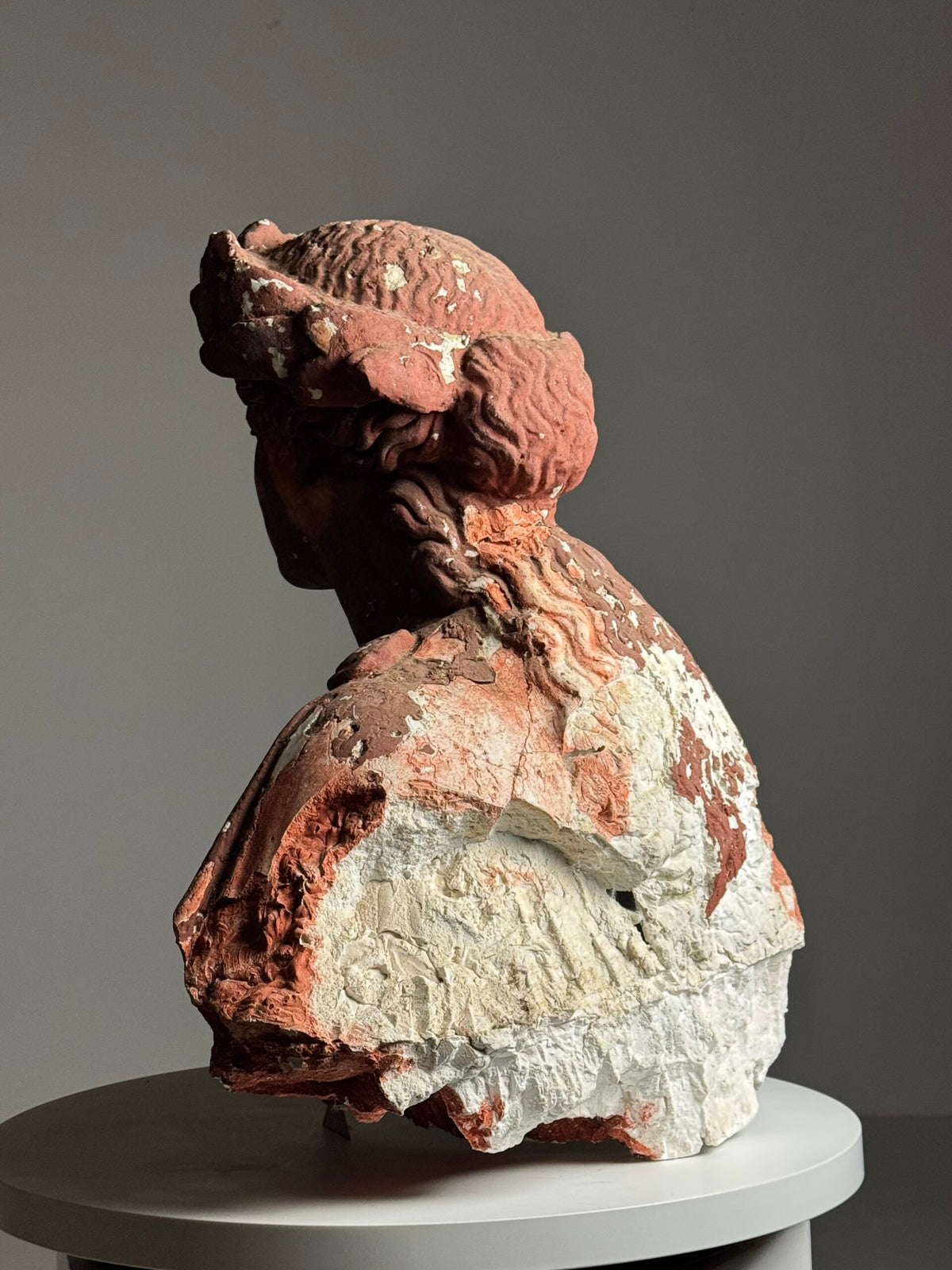 Plaster Statue of a Greek Goddess, Terracotta Painted, Early 20th Century, photo 17