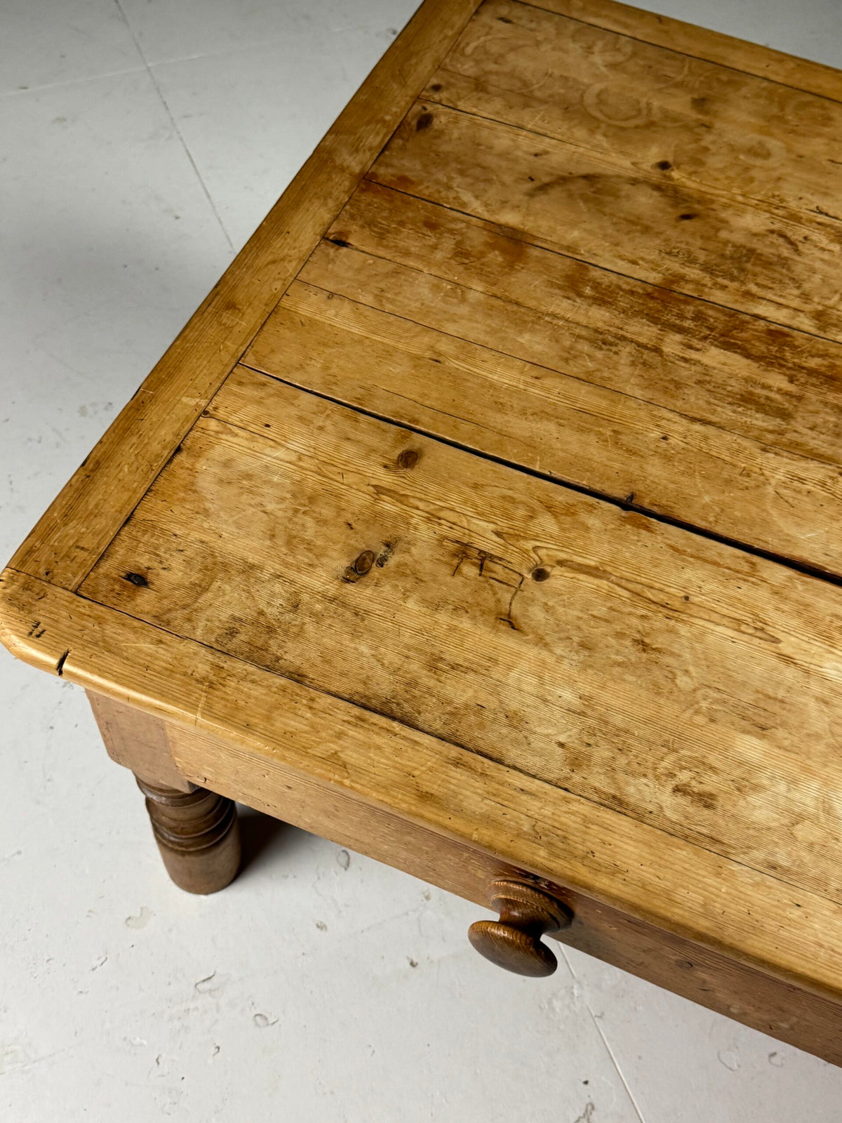 English Pine Farmhouse Coffee Table, 19th Century, photo 8