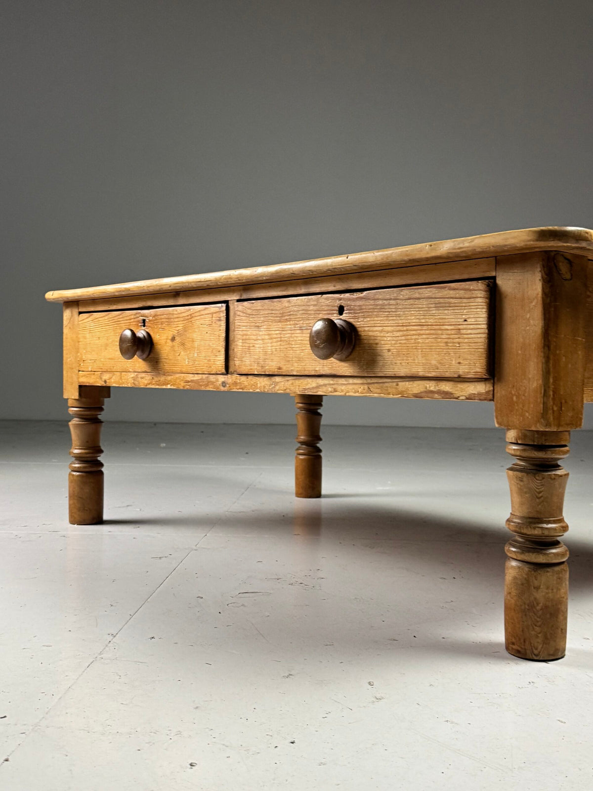 English Pine Farmhouse Coffee Table, 19th Century, photo 9