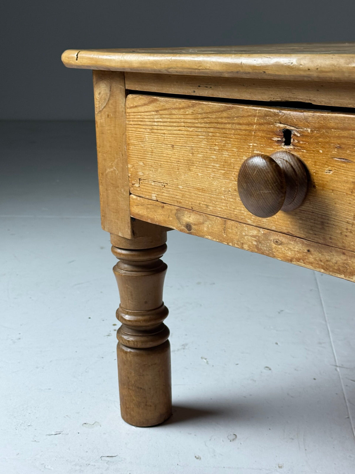 English Pine Farmhouse Coffee Table, 19th Century, photo 10