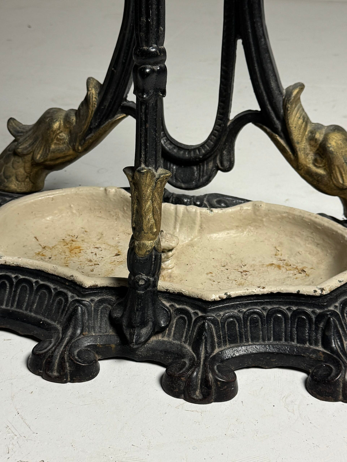 French Cast Iron Hall Stand with Umbrella Holder, 19th Century, photo 7