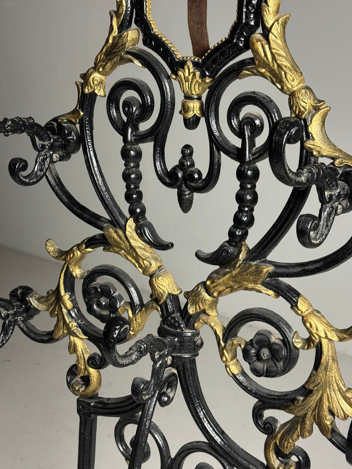 French Cast Iron Hall Stand with Umbrella Holder, 19th Century, photo 4