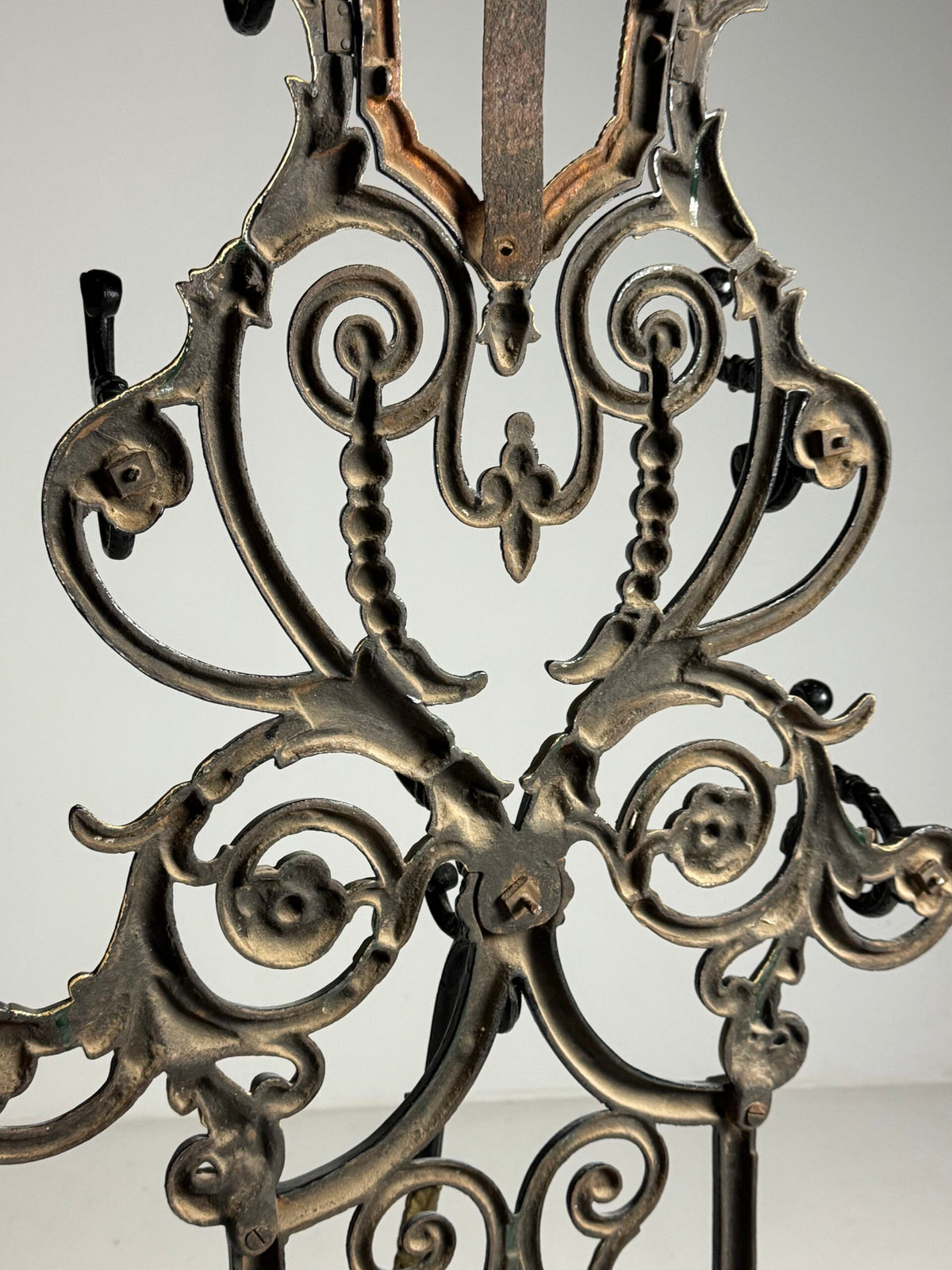 French Cast Iron Hall Stand with Umbrella Holder, 19th Century, photo 28