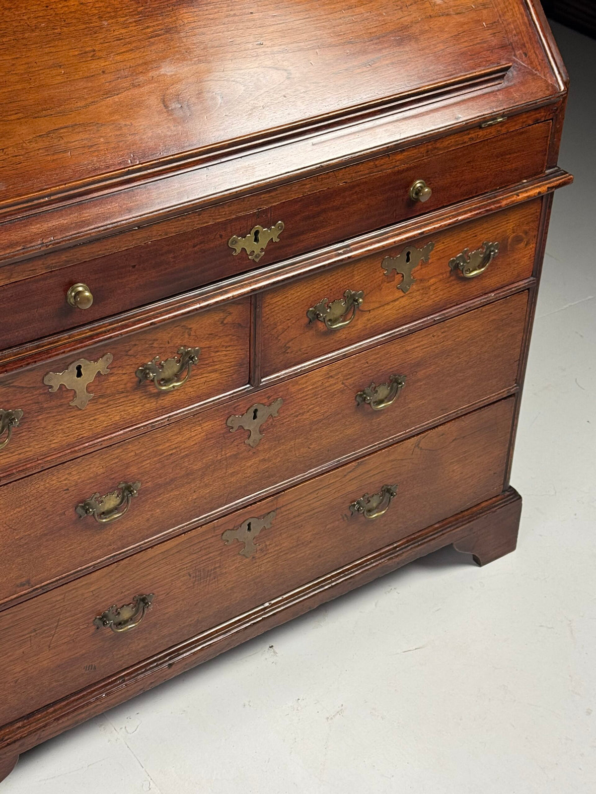 English Teak Secretaire, Late 18th Century, photo 42
